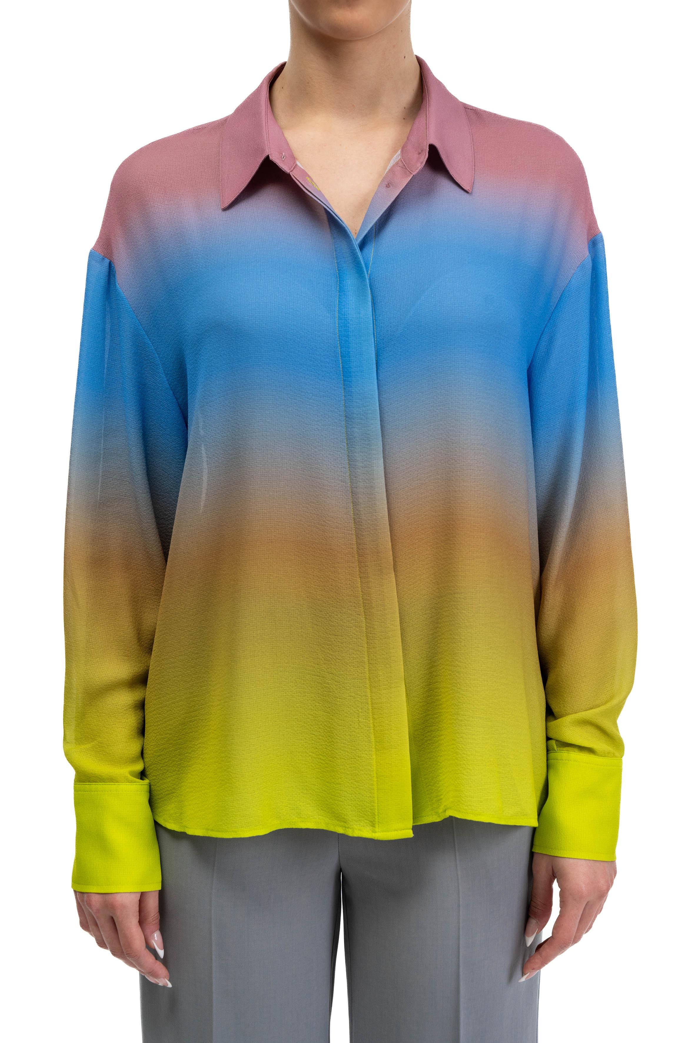 Camicia Heden sfumata HEDEN PLACED PRIN SHIRT H2CT CITRONELLA ESSENTIEL ANTWERP 