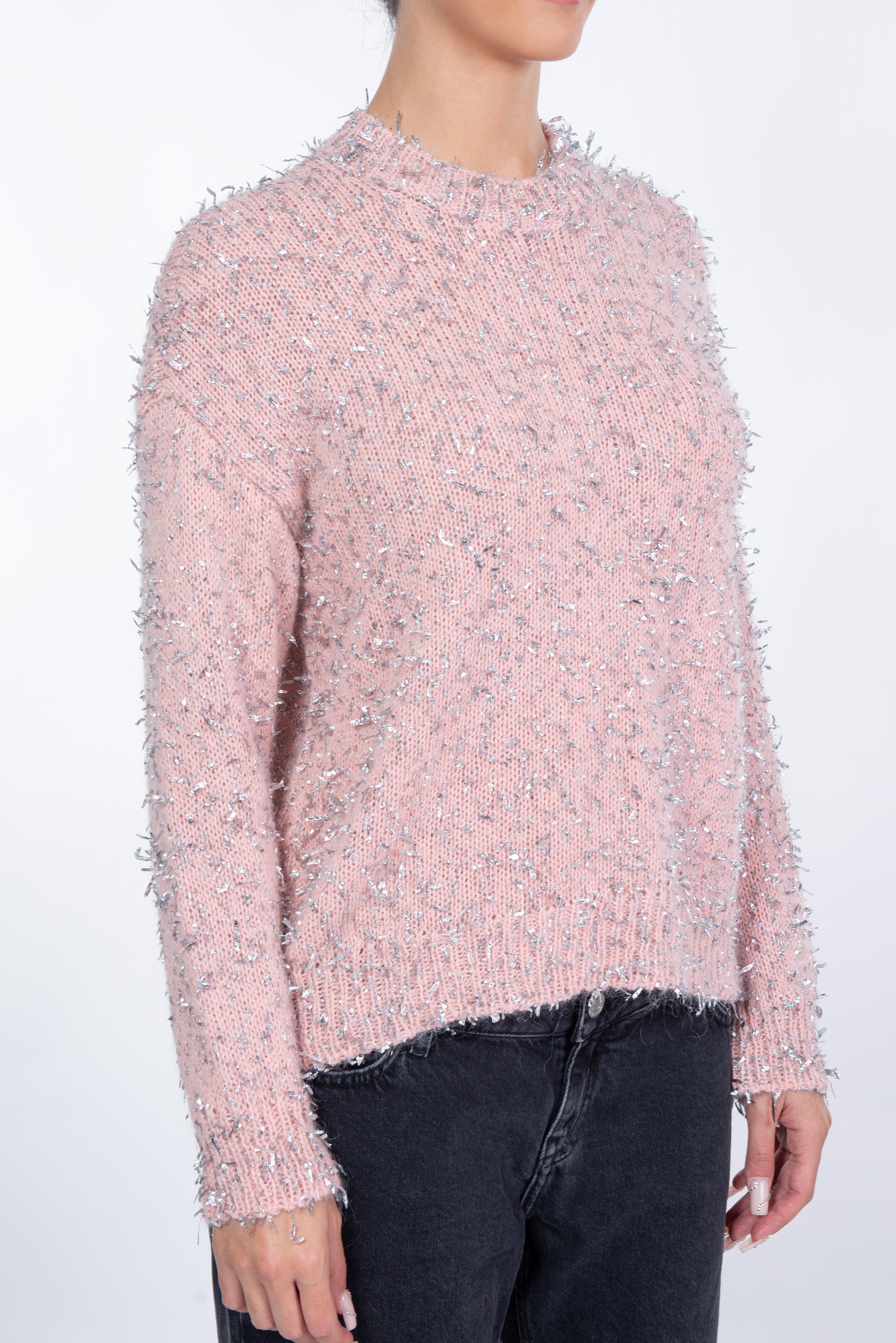 Maglia rosa e argento 3741MDM224 R MSGM 