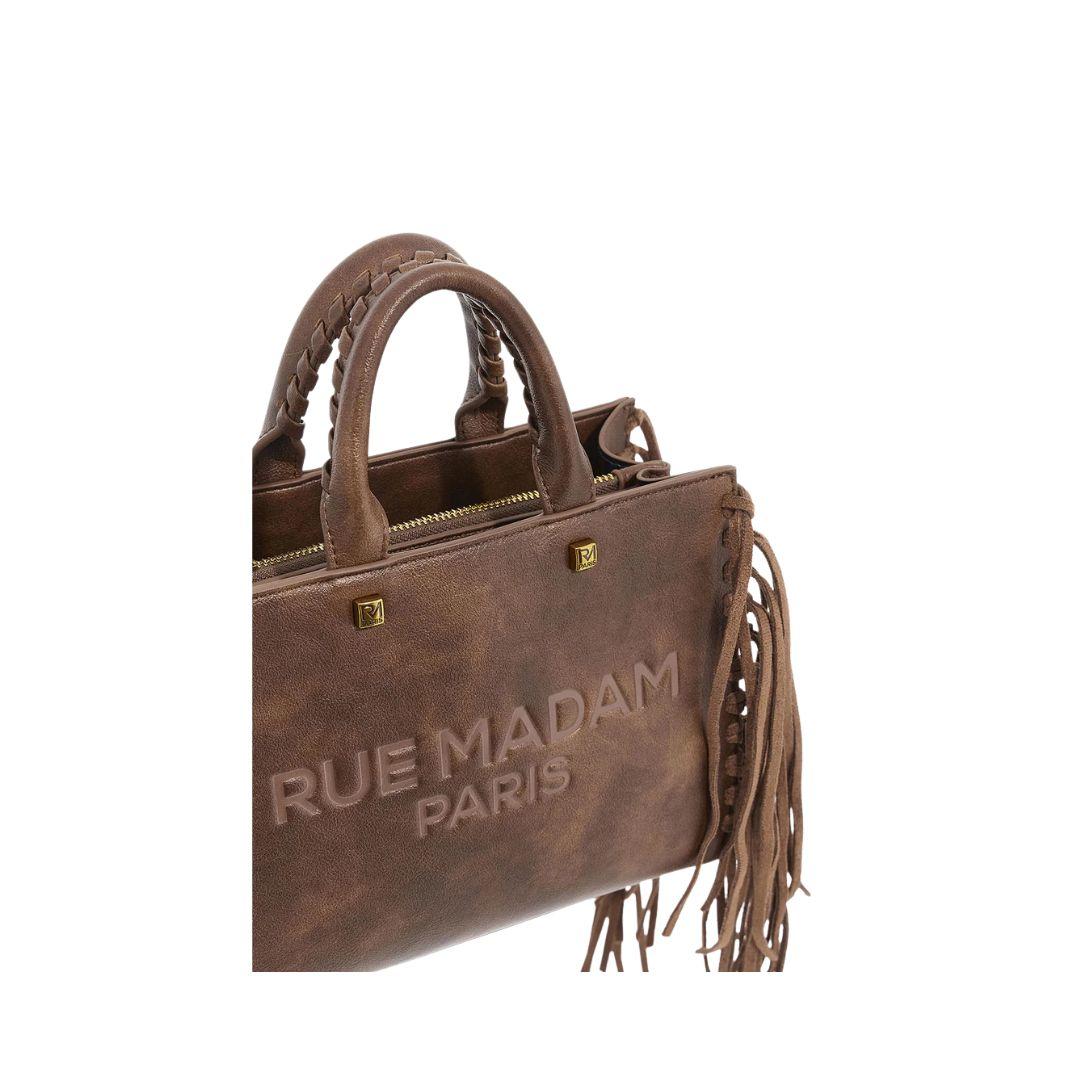 Borsa texas mini tote TEXAS MINI TOTE BROWN RUE MADAM 