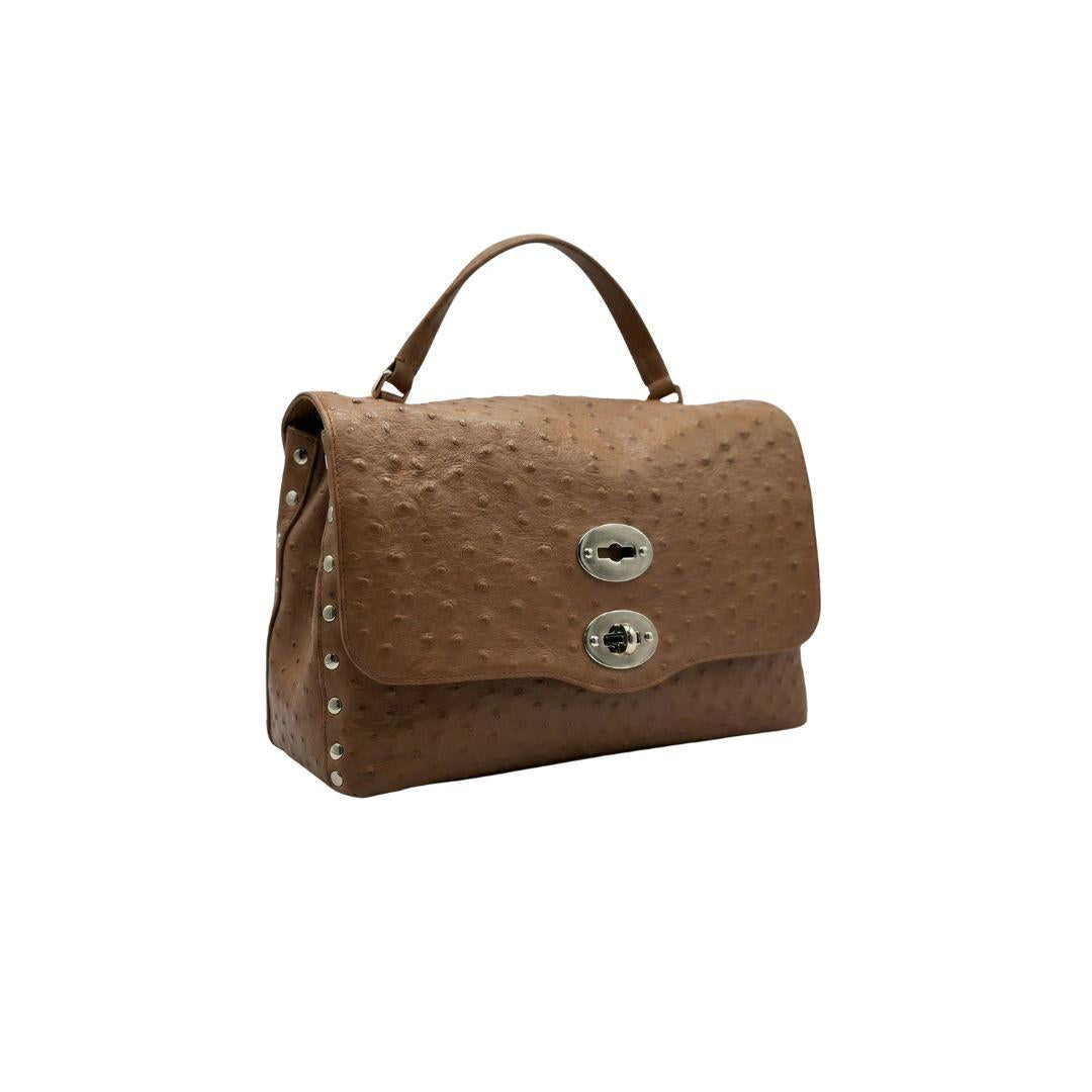 Borsa Postina S cactus brown cuoio POSTINA S CACTUS BROWN CUOIO ROMANO ZANELLATO 