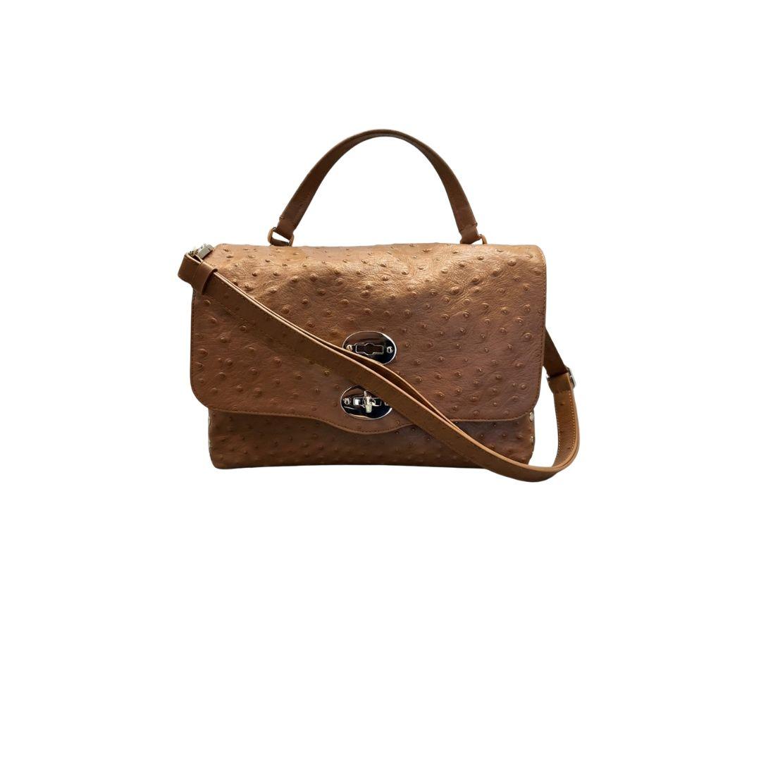 Borsa Postina S cactus brown cuoio POSTINA S CACTUS BROWN CUOIO ROMANO ZANELLATO 
