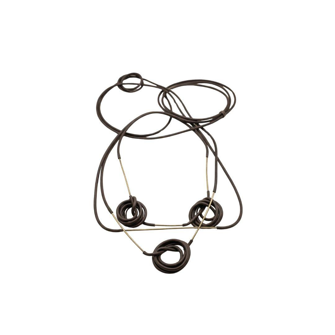 Collana multifili Ilenia fondente ILENIA A6SJ33 FONDENTE LIVIANA CONTI 