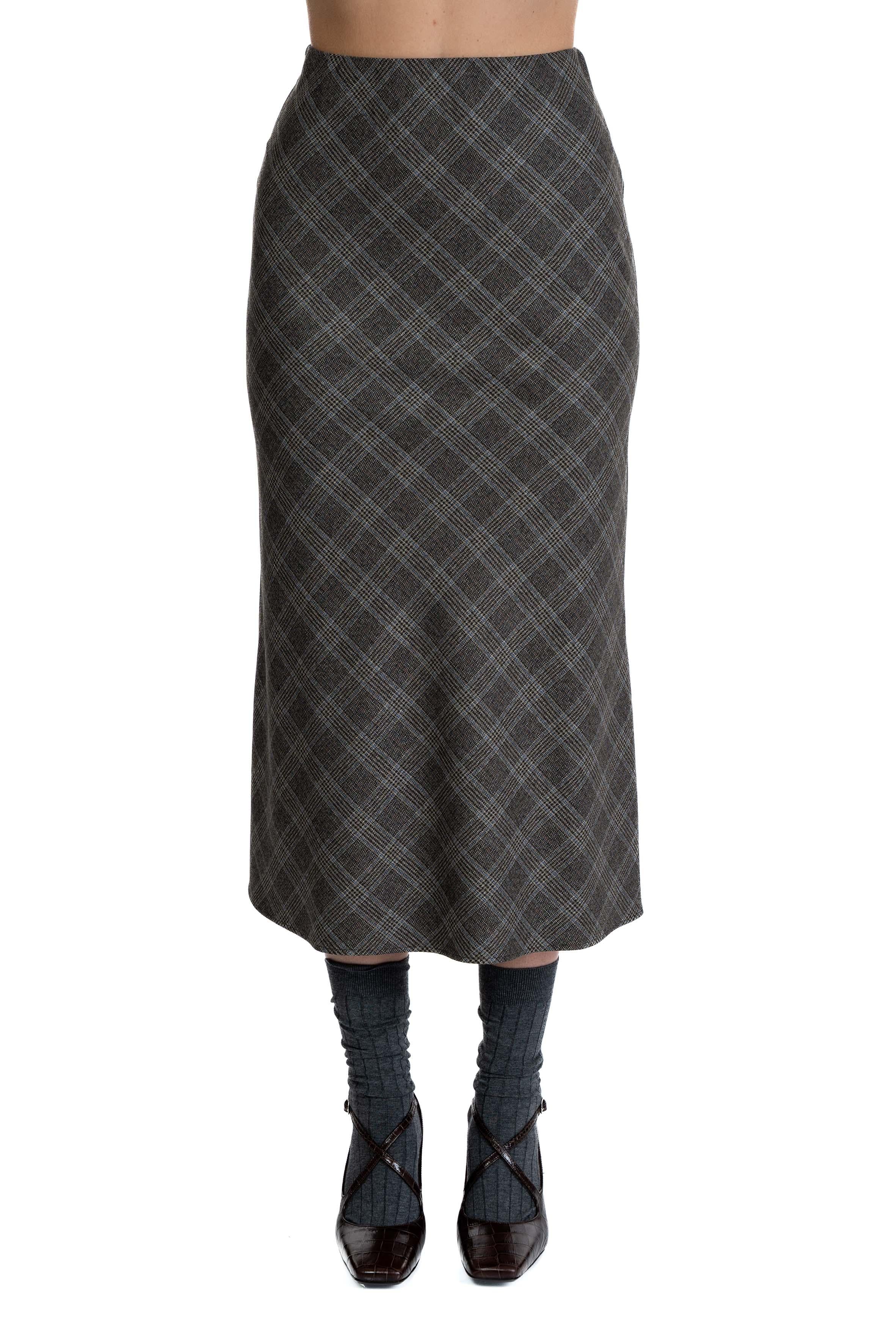 Gonna fantasia check cioccolato 2639 4375 BROWN ALICE MILLER 