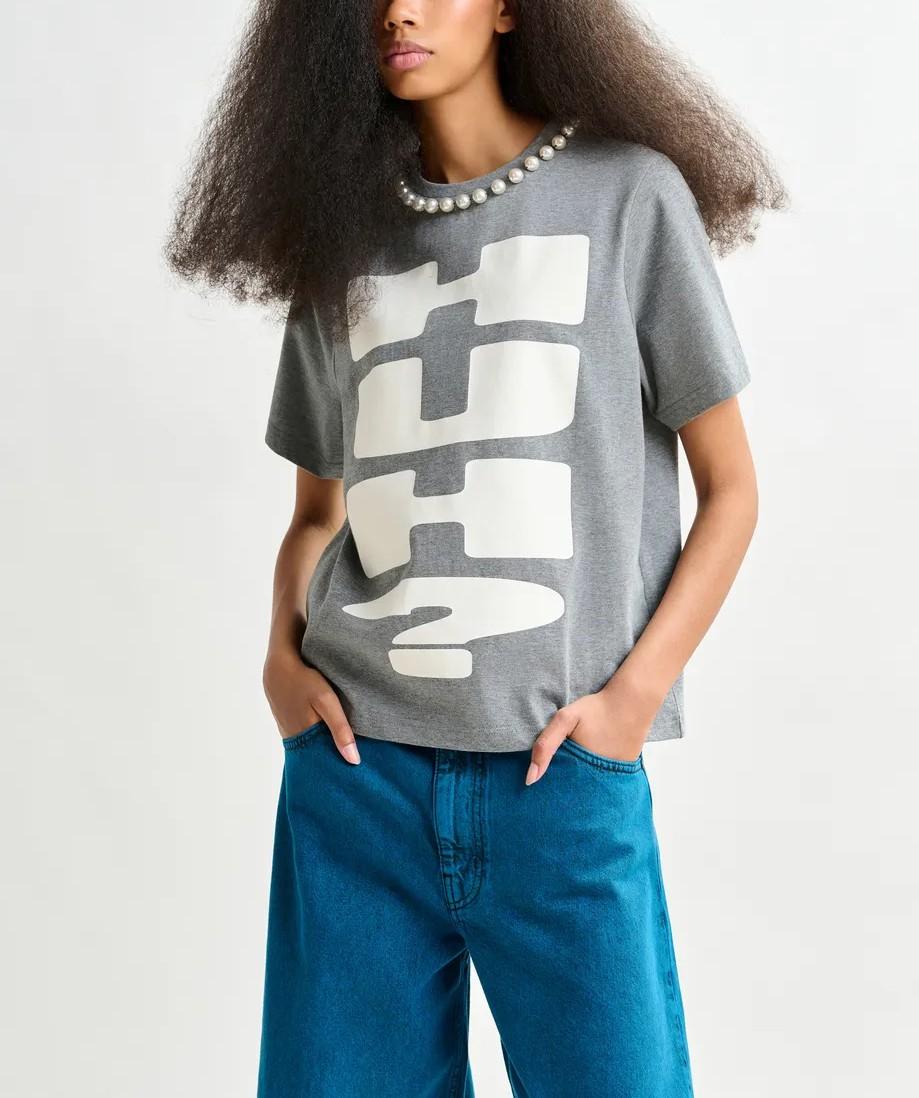 T-shirt grigia Isos ISOS SH35 ESSENTIEL ANTWERP 