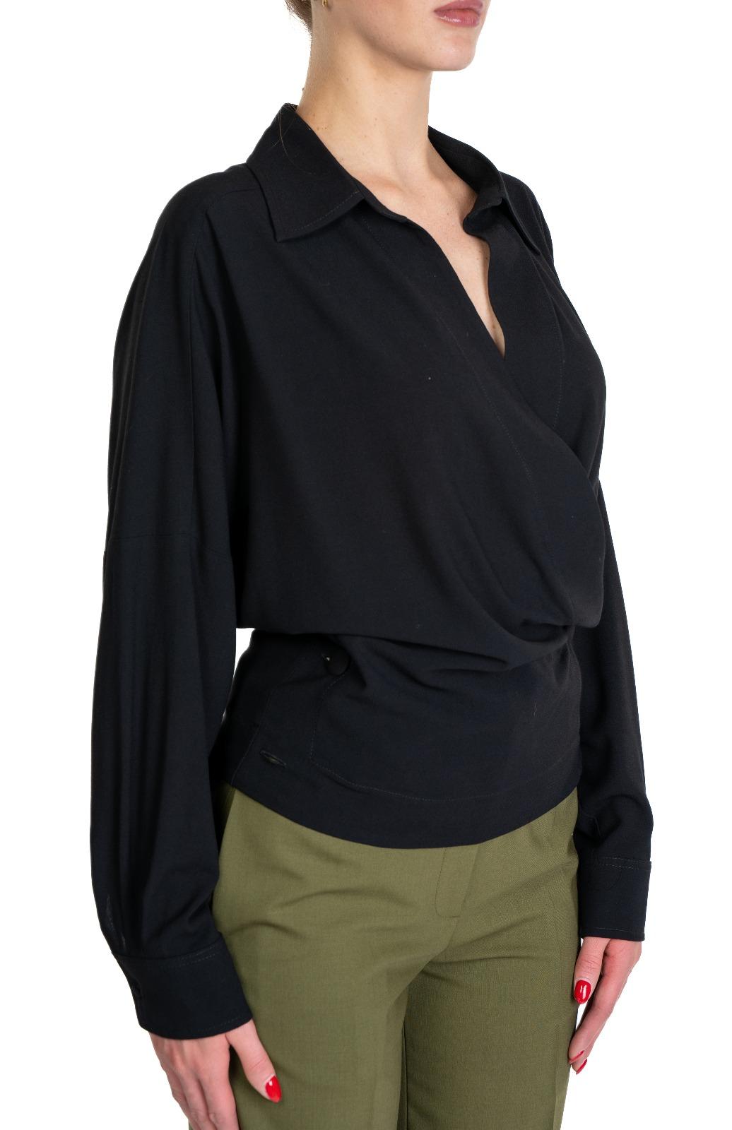 Blusa incrociata nera 4567 4370 NERO ALICE MILLER 