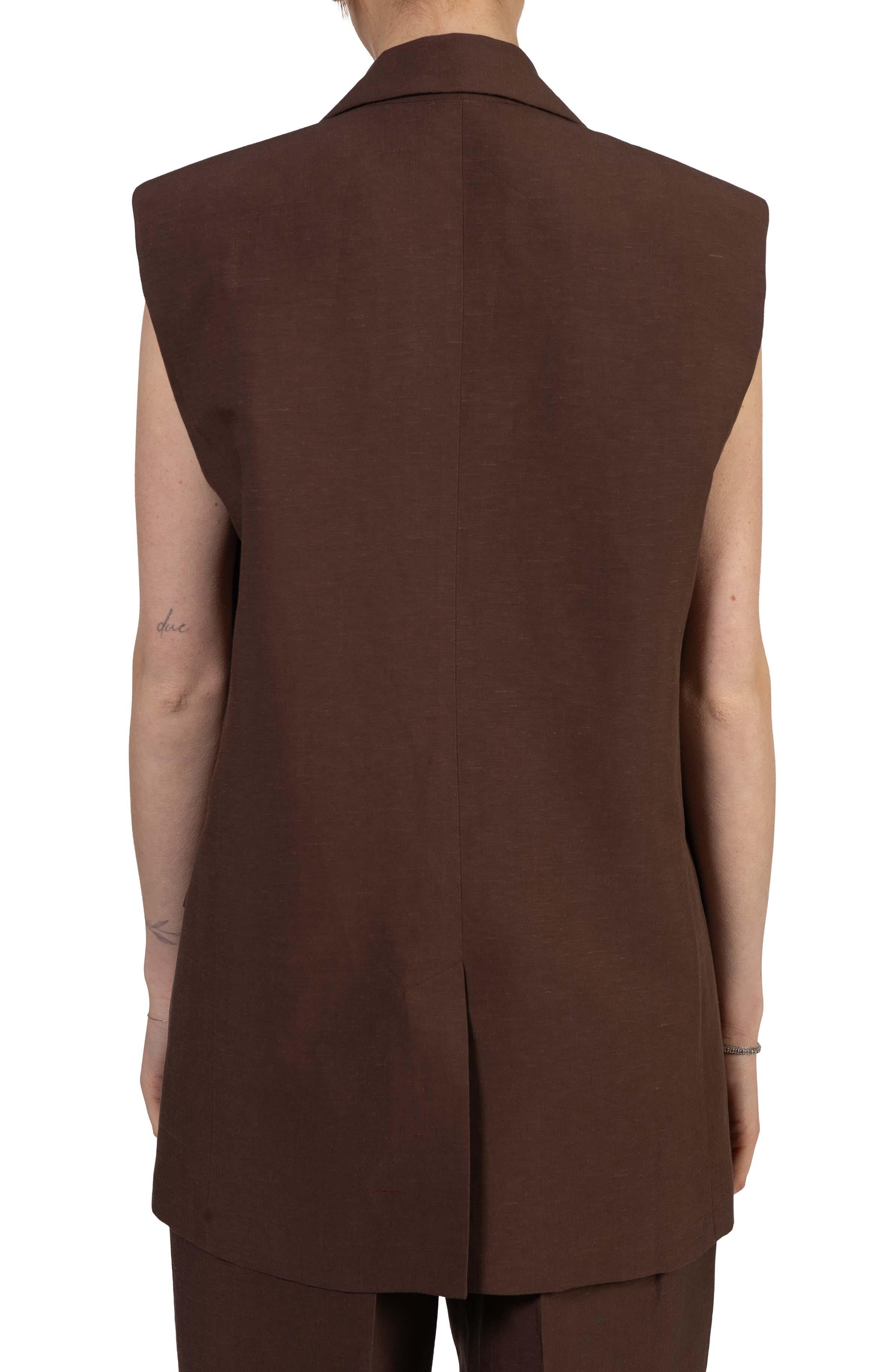 Gilet smanicato cioccolato 3798 2973 CIOCCOLATO ALICE MILLER 