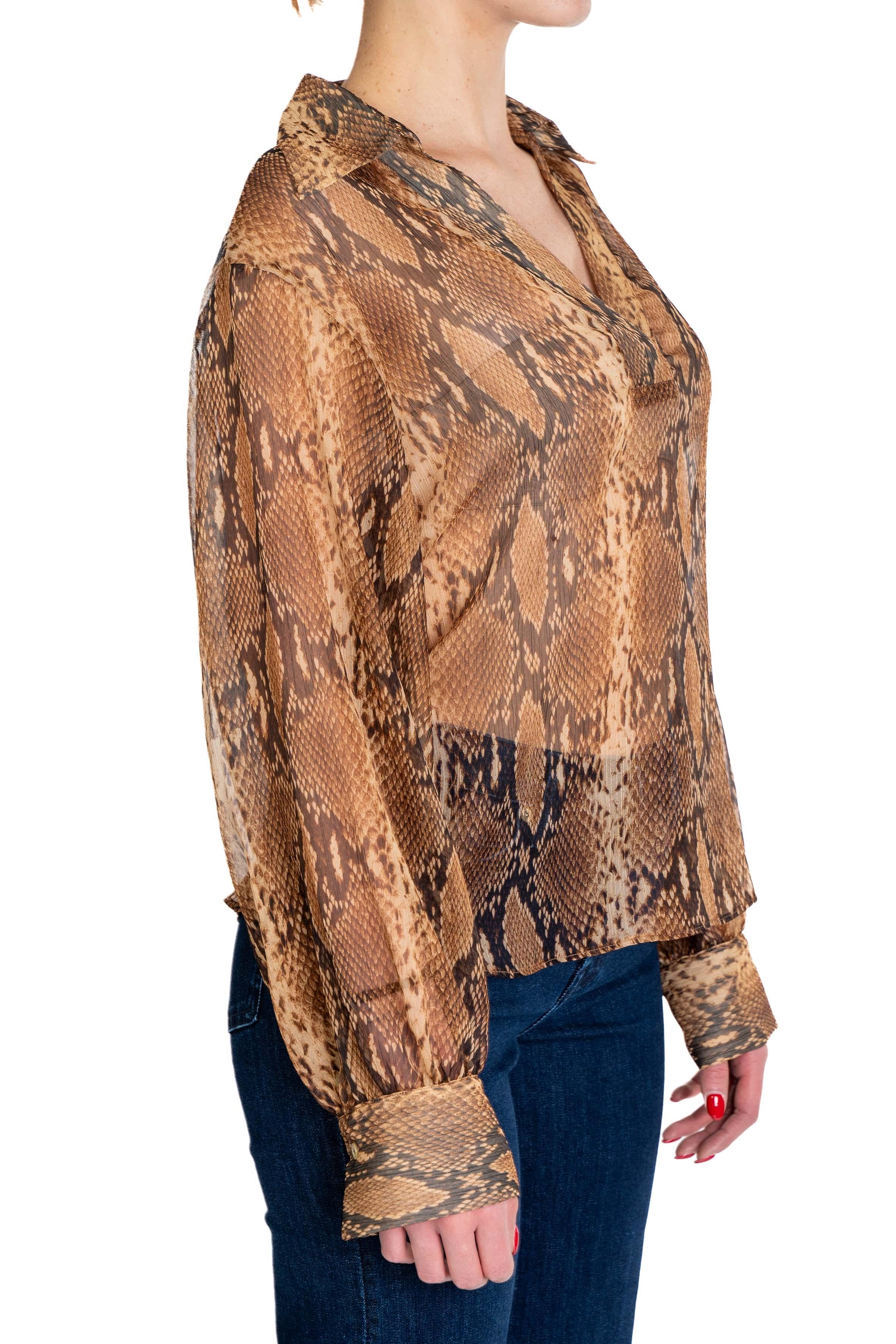 Camicia Pitonata 3419 4373 MARRONE ALICE MILLER 