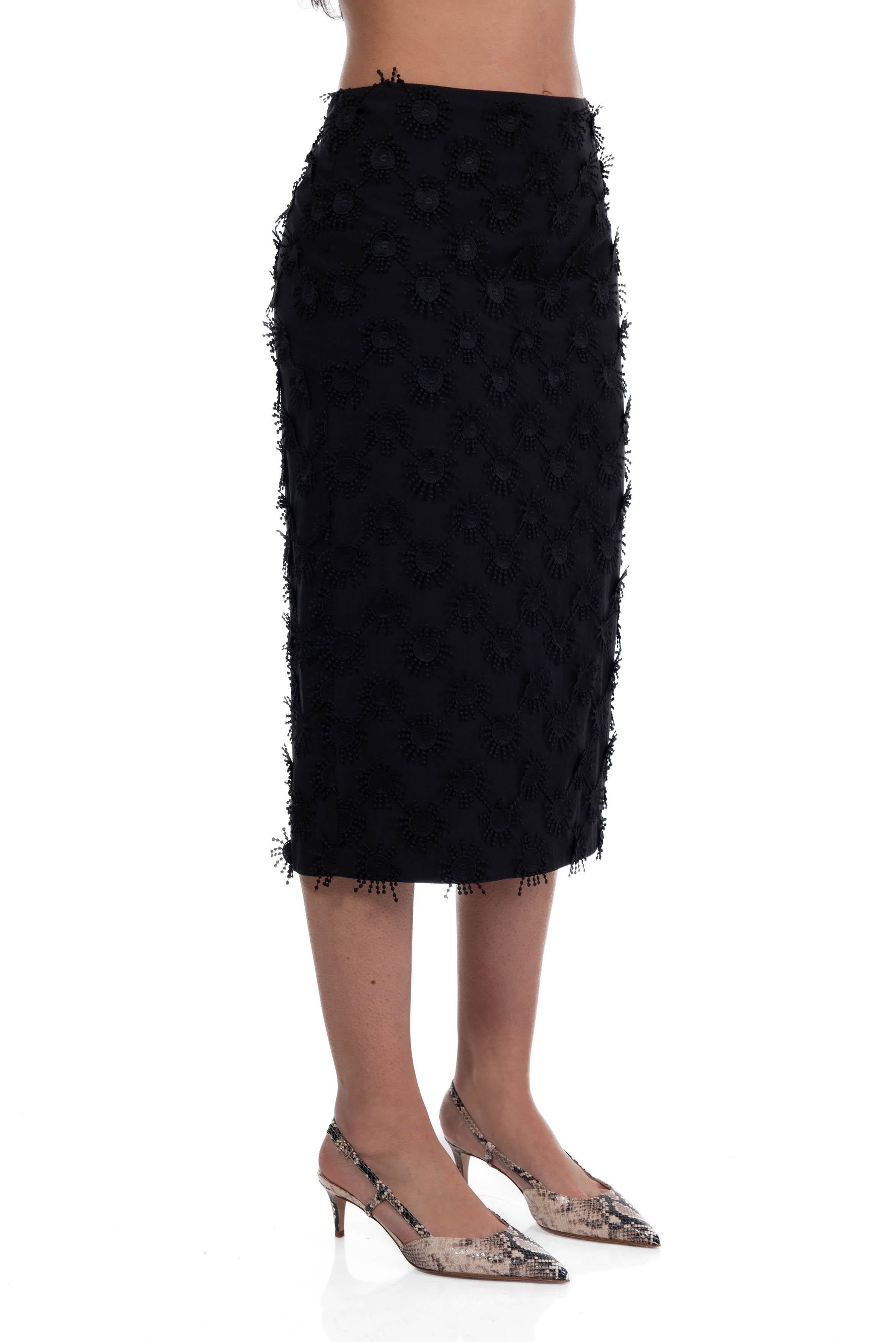 Longuette nera con applicazioni a rilievo 3841MDD11 257121 99 BLACK MSGM 