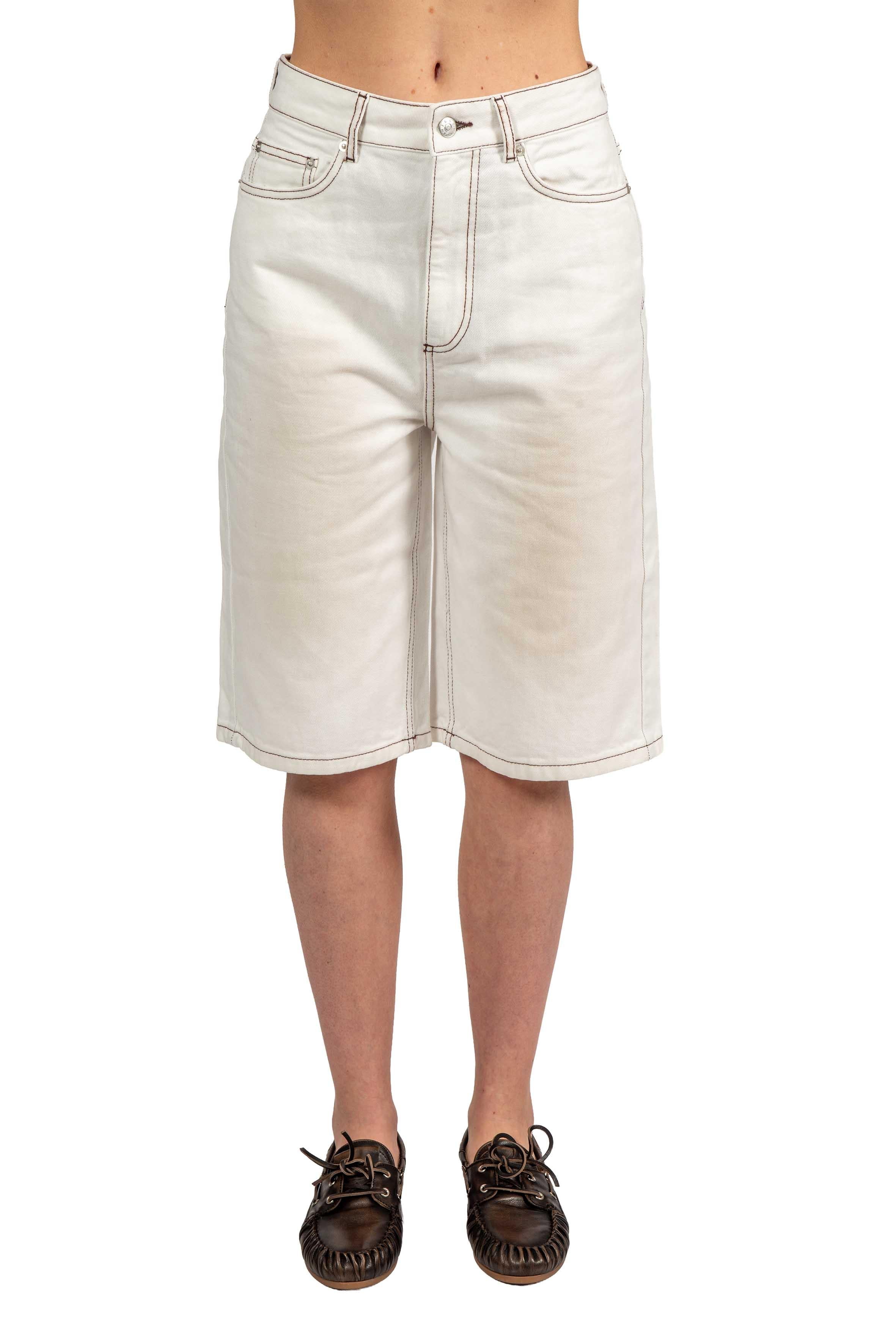BermudaEmily jeans bianco EMILY SHORT OFF WHITE HERSKIND 