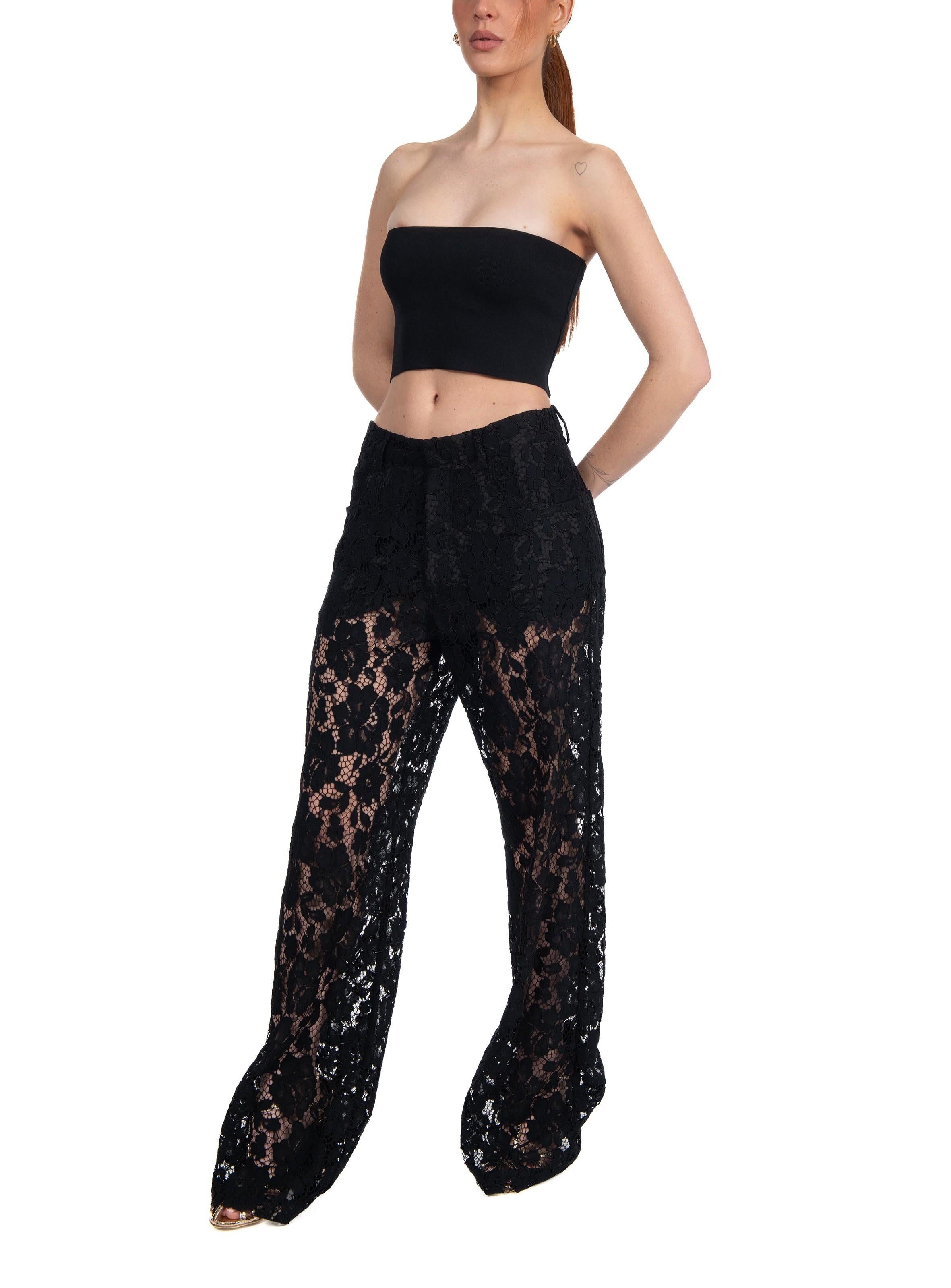 Pantalone pizzo nero. 40819 NERO FEDERICA TOSI 