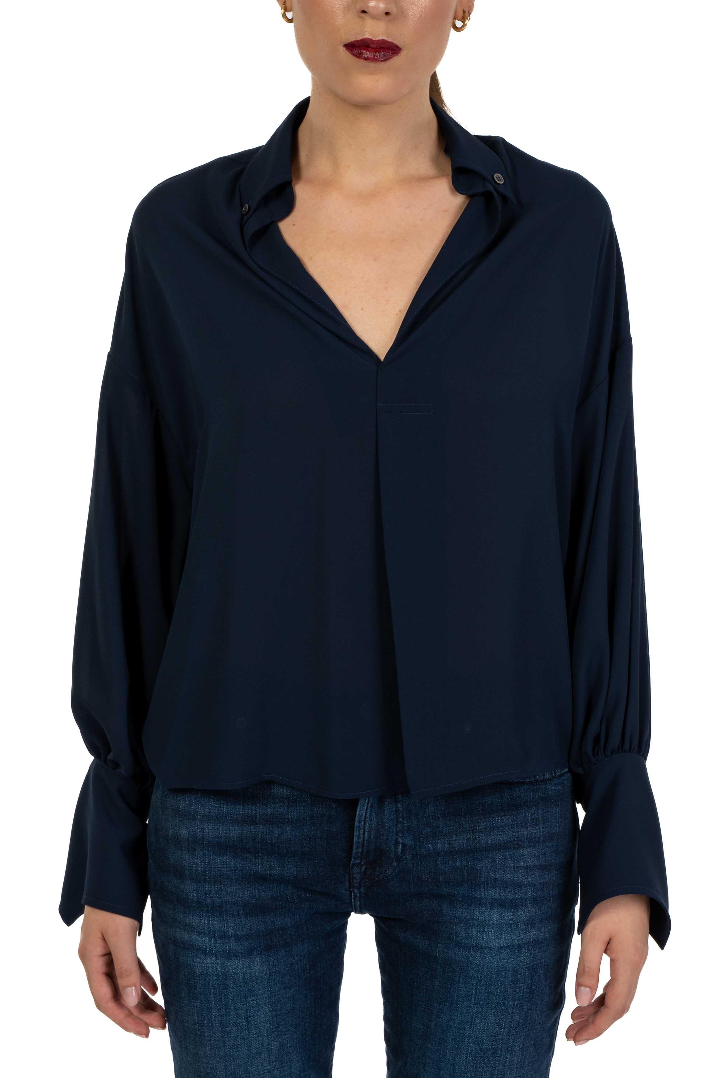 Blusa scollo a V blu 4032 2859 B ALICE MILLER 