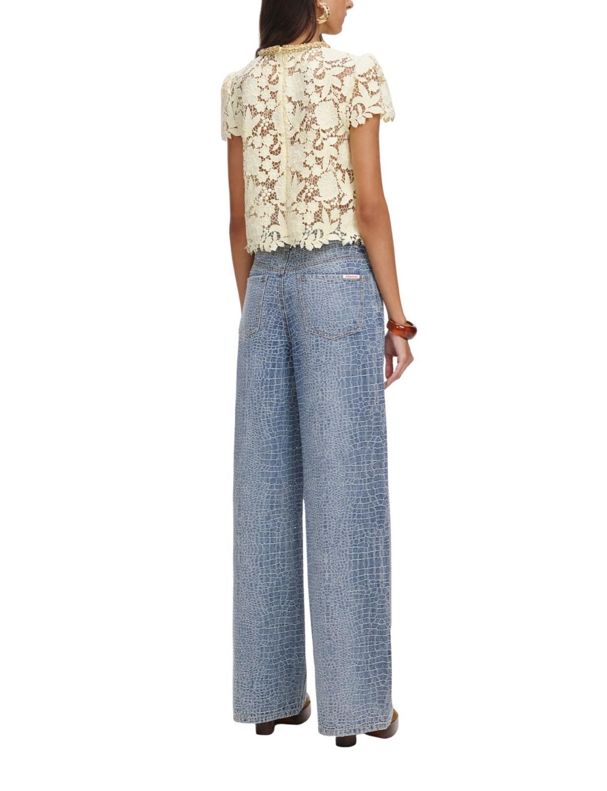 Blusa in pizzo giallo 096TA YELLOW SELF PORTRAIT 