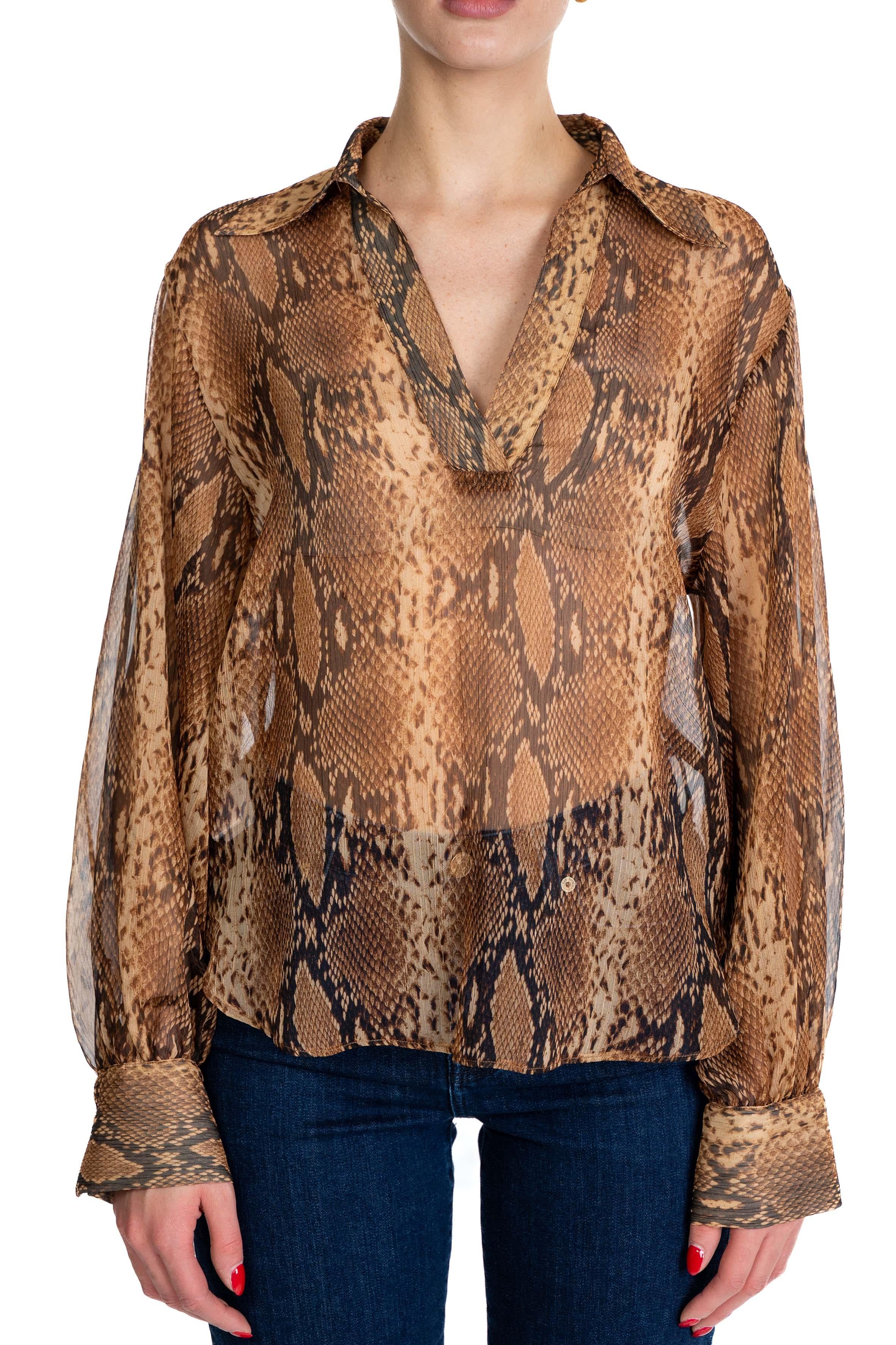 Camicia Pitonata 3419 4373 MARRONE ALICE MILLER 