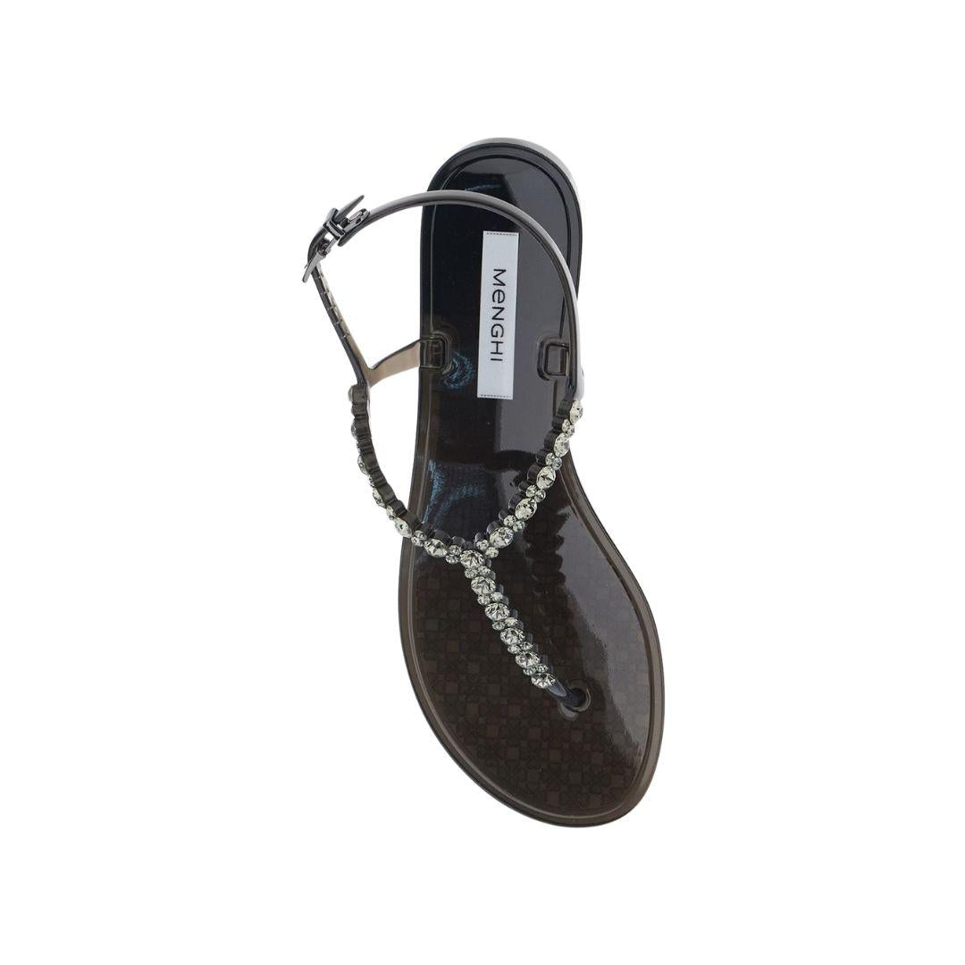 Sandali  Bianca nero ME1340 BLACK MENGHI 
