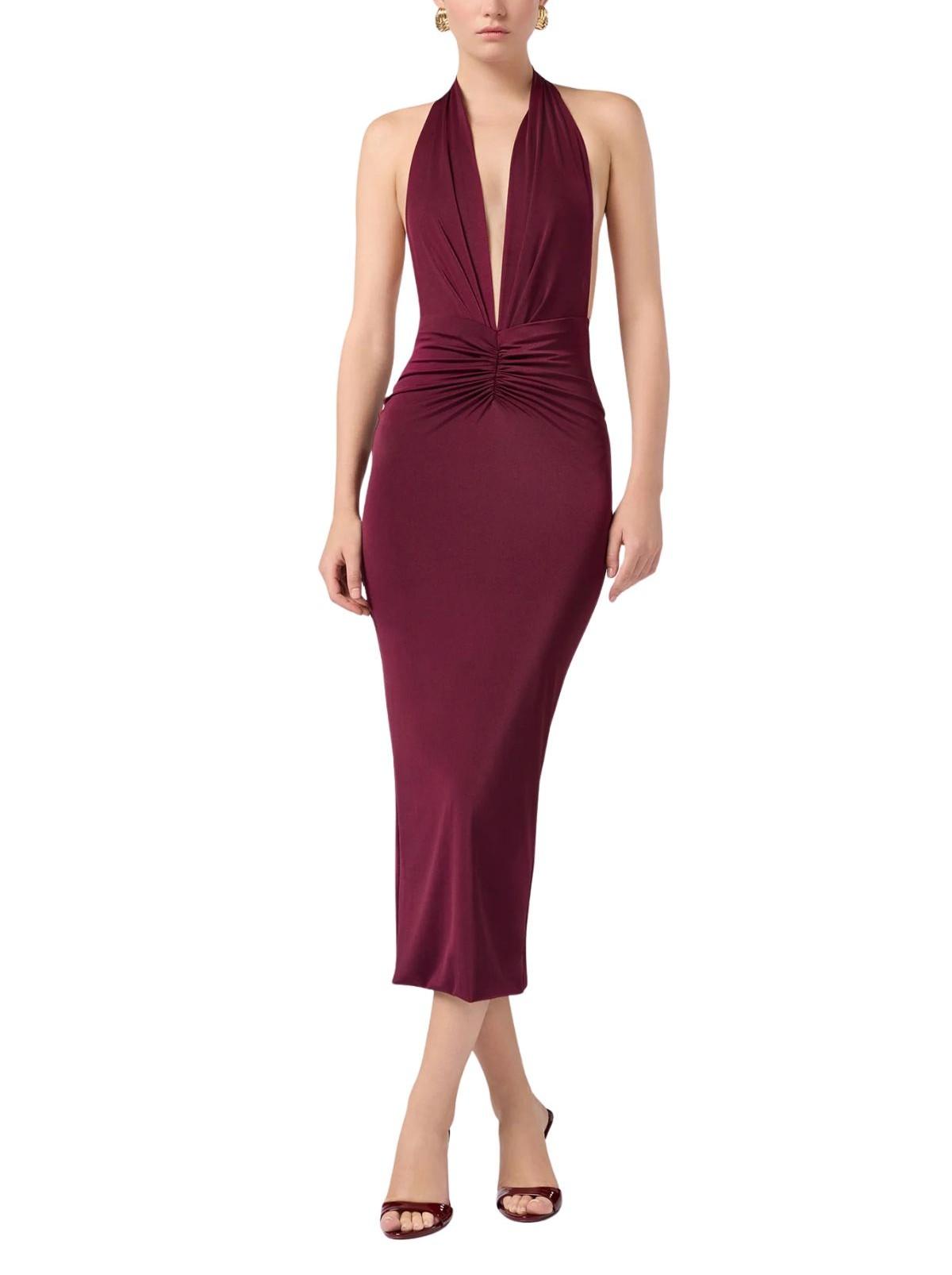 Abito Zendaya scollo profondo ZENDAYA CABERNET ANDAMANE 