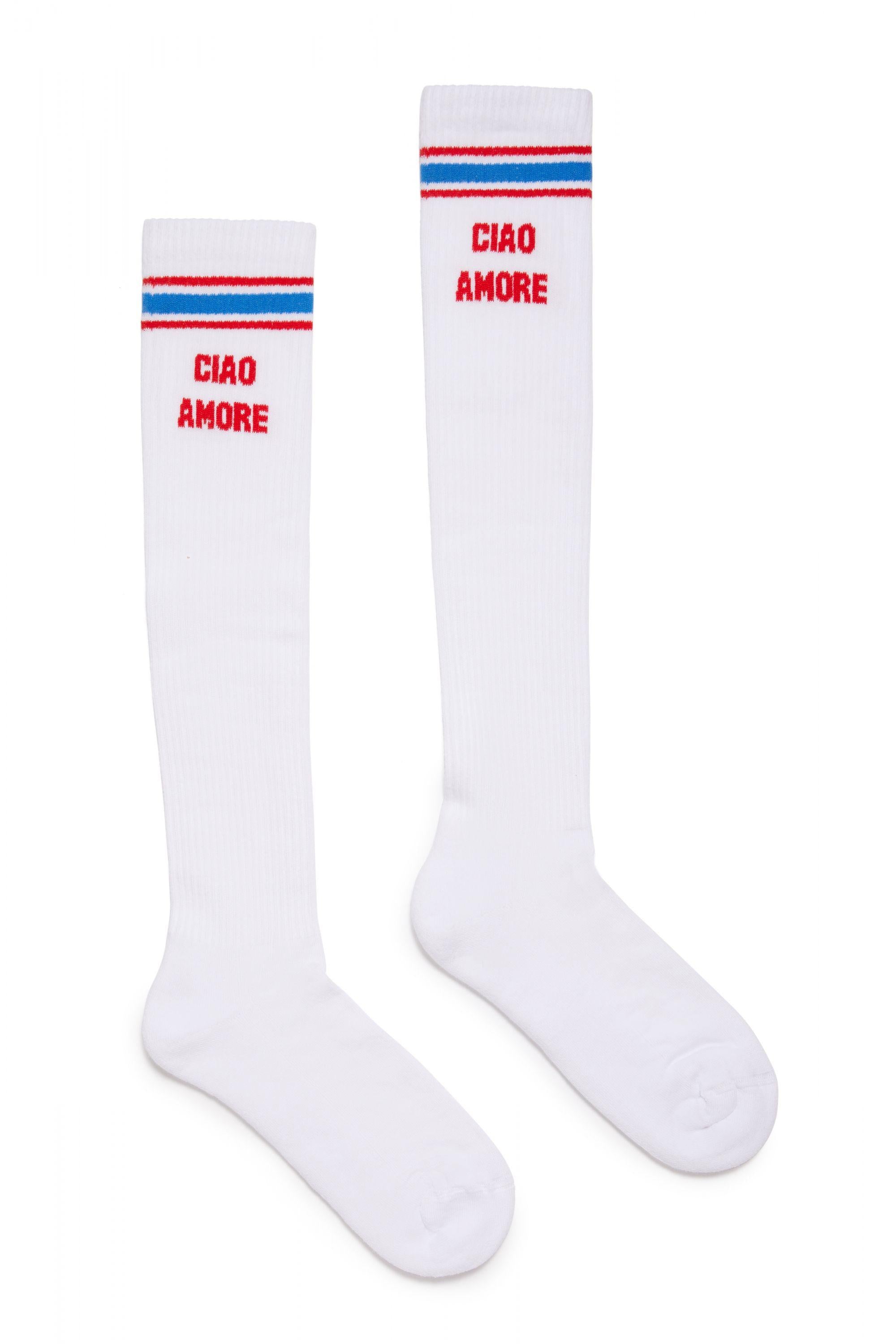 Calzini lunghi bianchi ciao amore 290201 LONG SOCKS B GIADA BENINCASA 