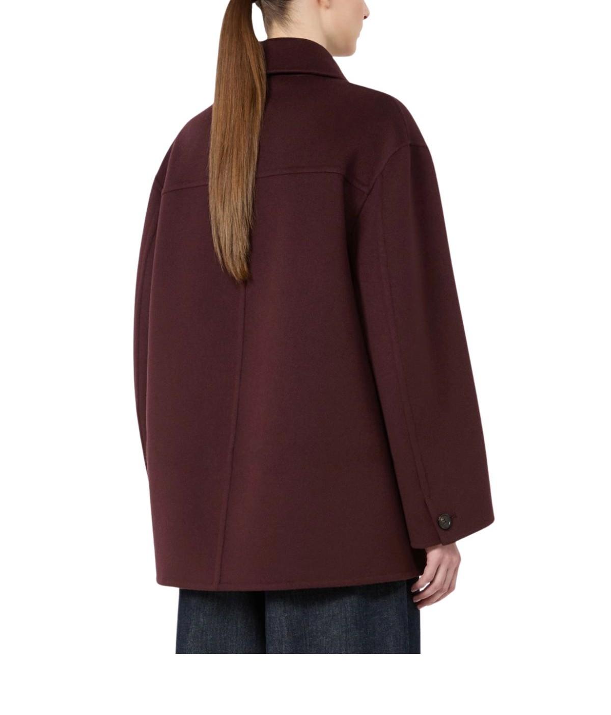 Cappotto corto in drap di lana bordeux Giugno GIUGNO 017 BORDO MAX MARA 