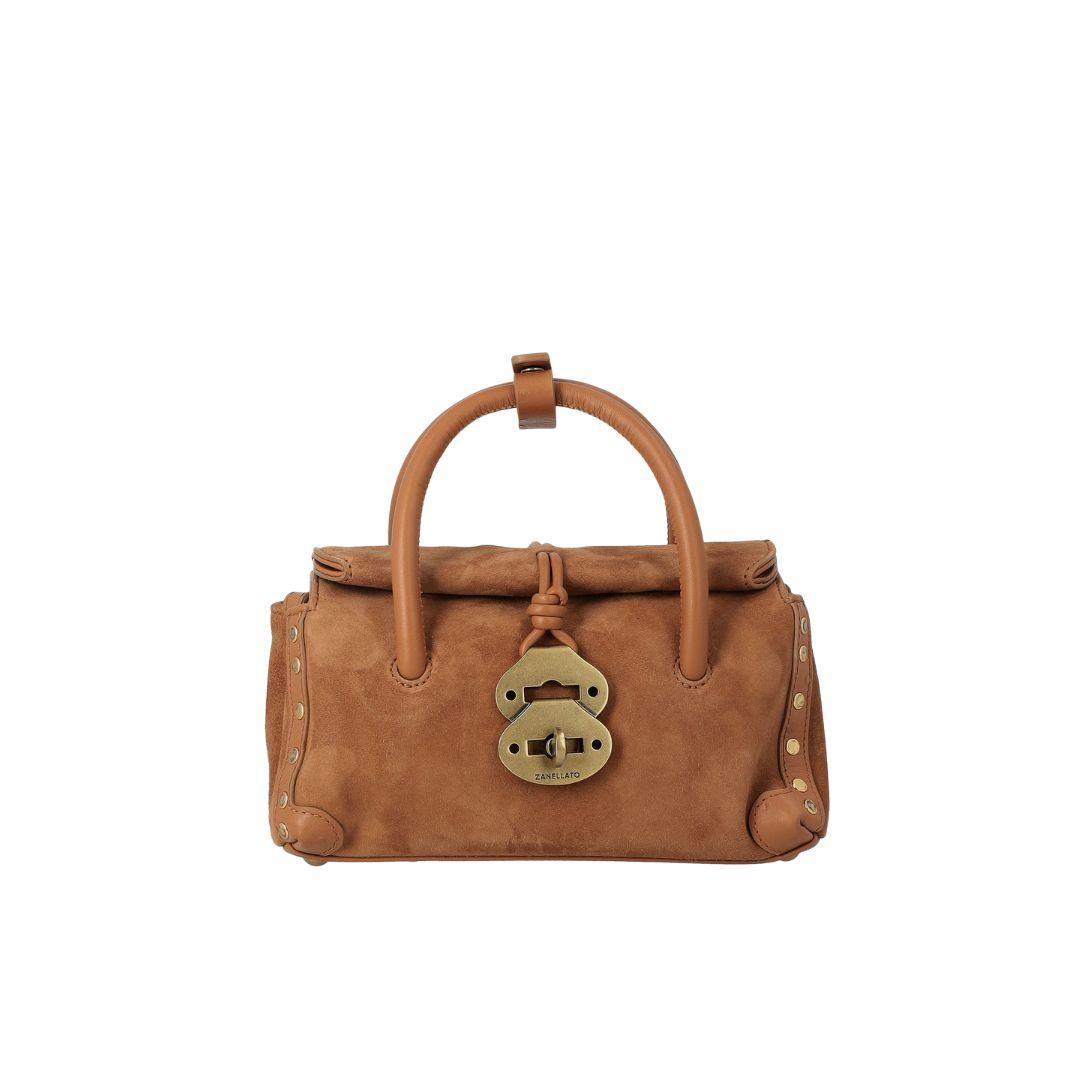 Borsa Dotta baby cashmere cactus DOTTA BABY ZASHMERE/CACTUS BROWN ZANELLATO 