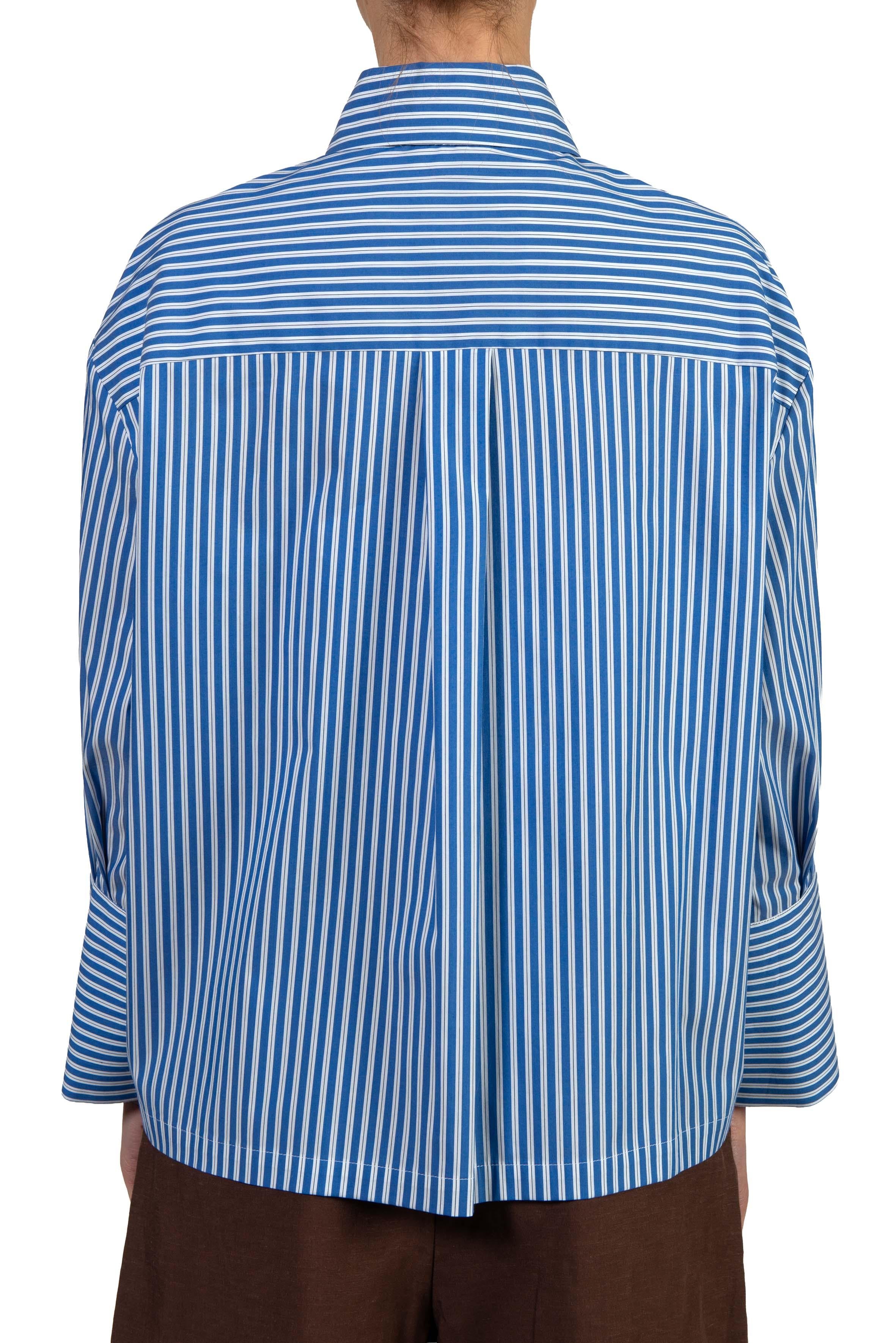 Camicia corta righe celeste<BR/> 4697 4372 BLU ALICE MILLER 