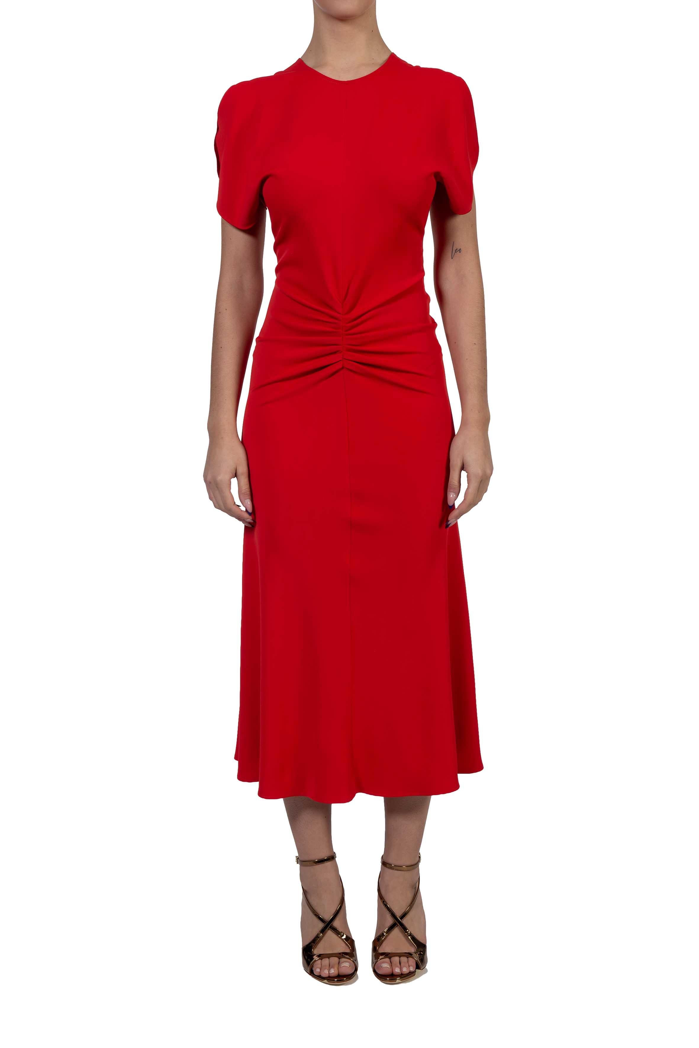 Abito arricciato rosso 4506 4415 ROSSO ALICE MILLER 