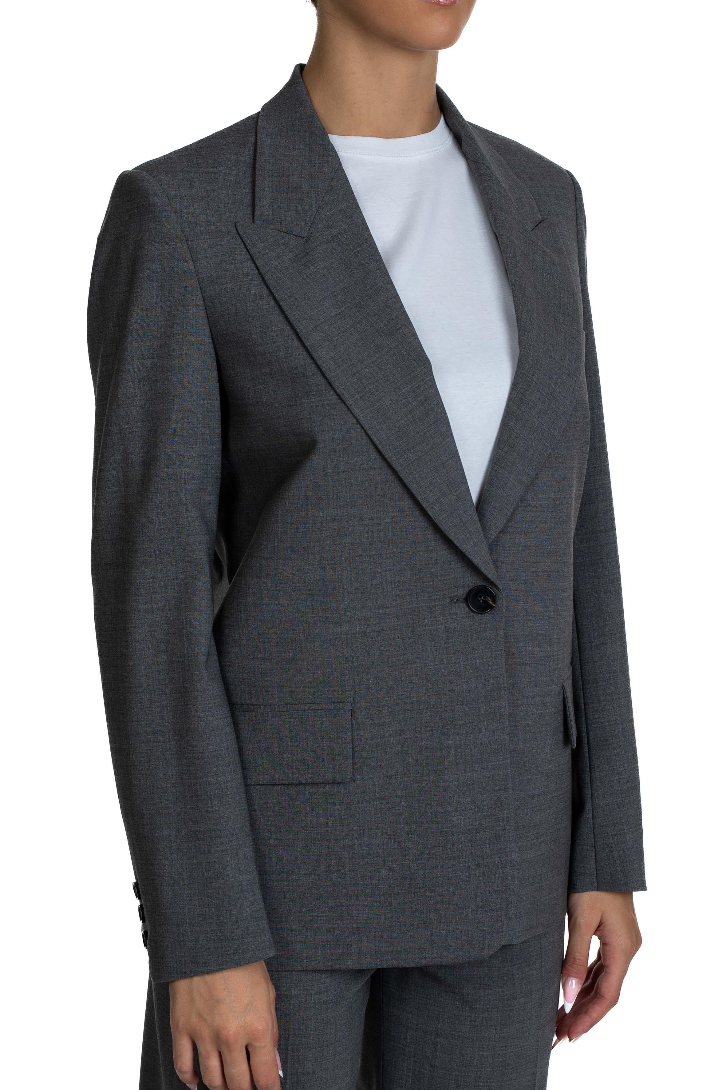 Giacca monopetto grigia mdg23 3941MDG23 GREY MSGM 