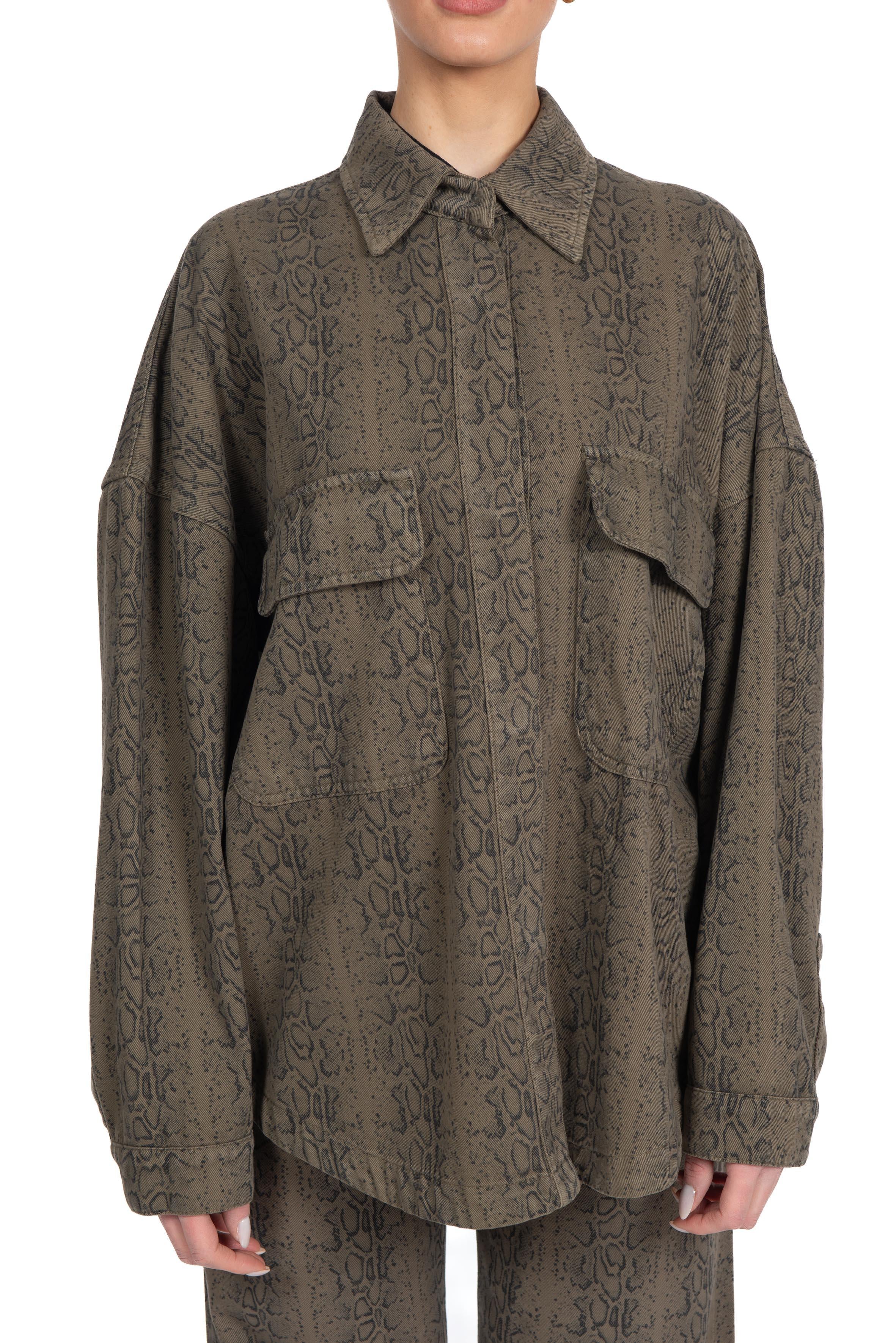 Giacca camicia stampa pitone. 40104 MILITY FEDERICA TOSI 