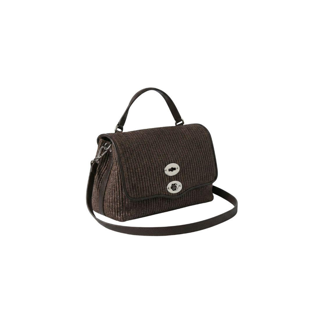 Borsa Postina S vimini brown sottobosco POSTINA S VIMINI BROWN SOTTOBOSCO ZANELLATO 