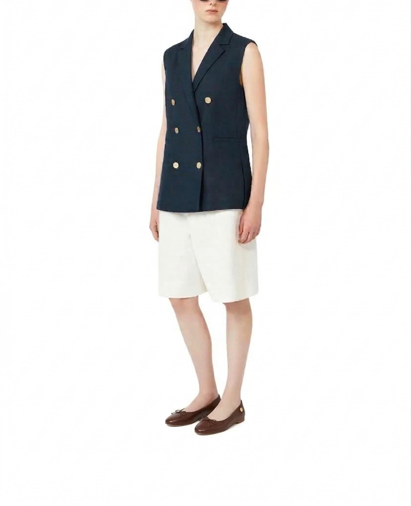Bermuda bianco in drill di cotone SOLE 001 MAX MARA 