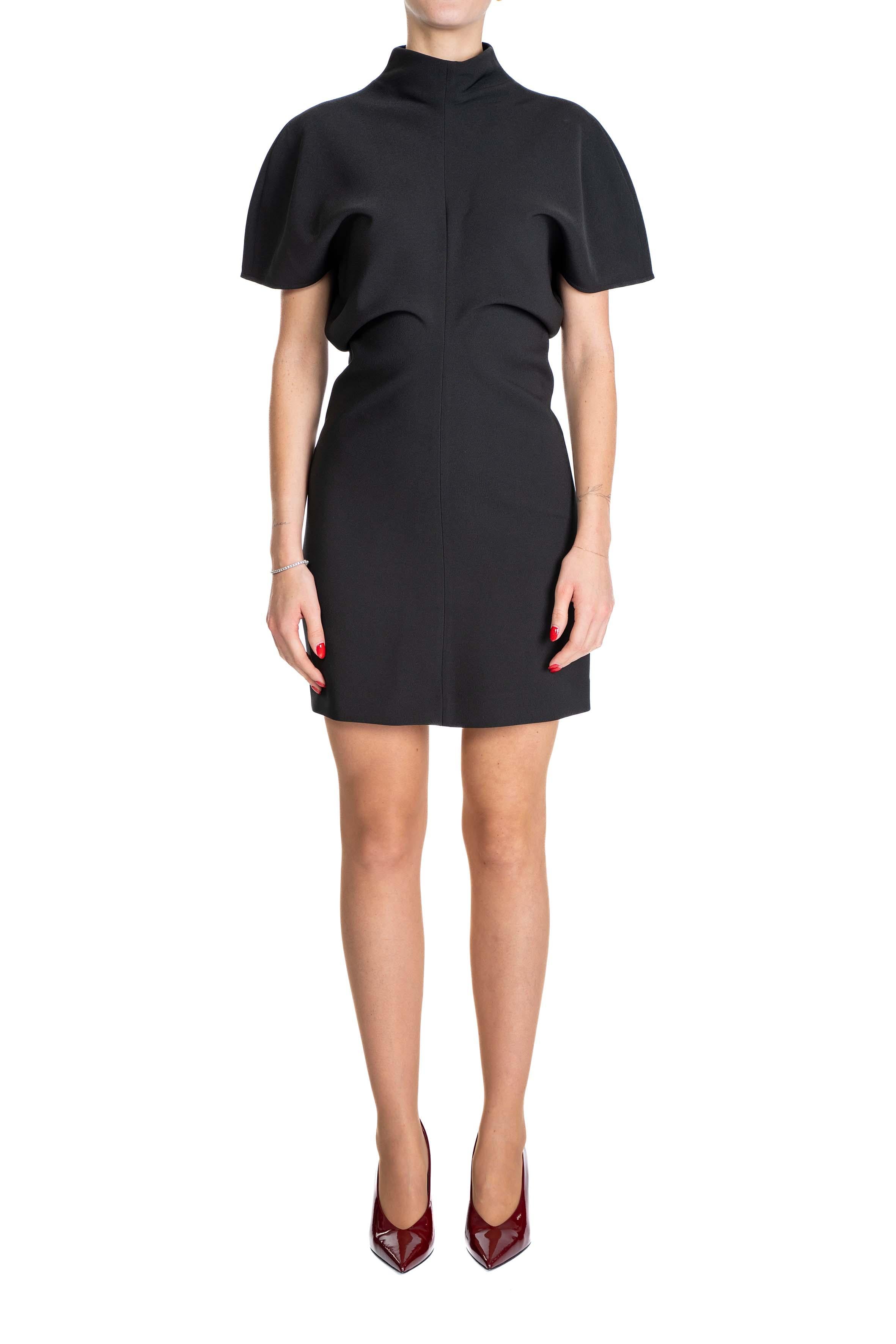 Abito corto cady collo alto 31200 313 BLACK FEDERICA TOSI 