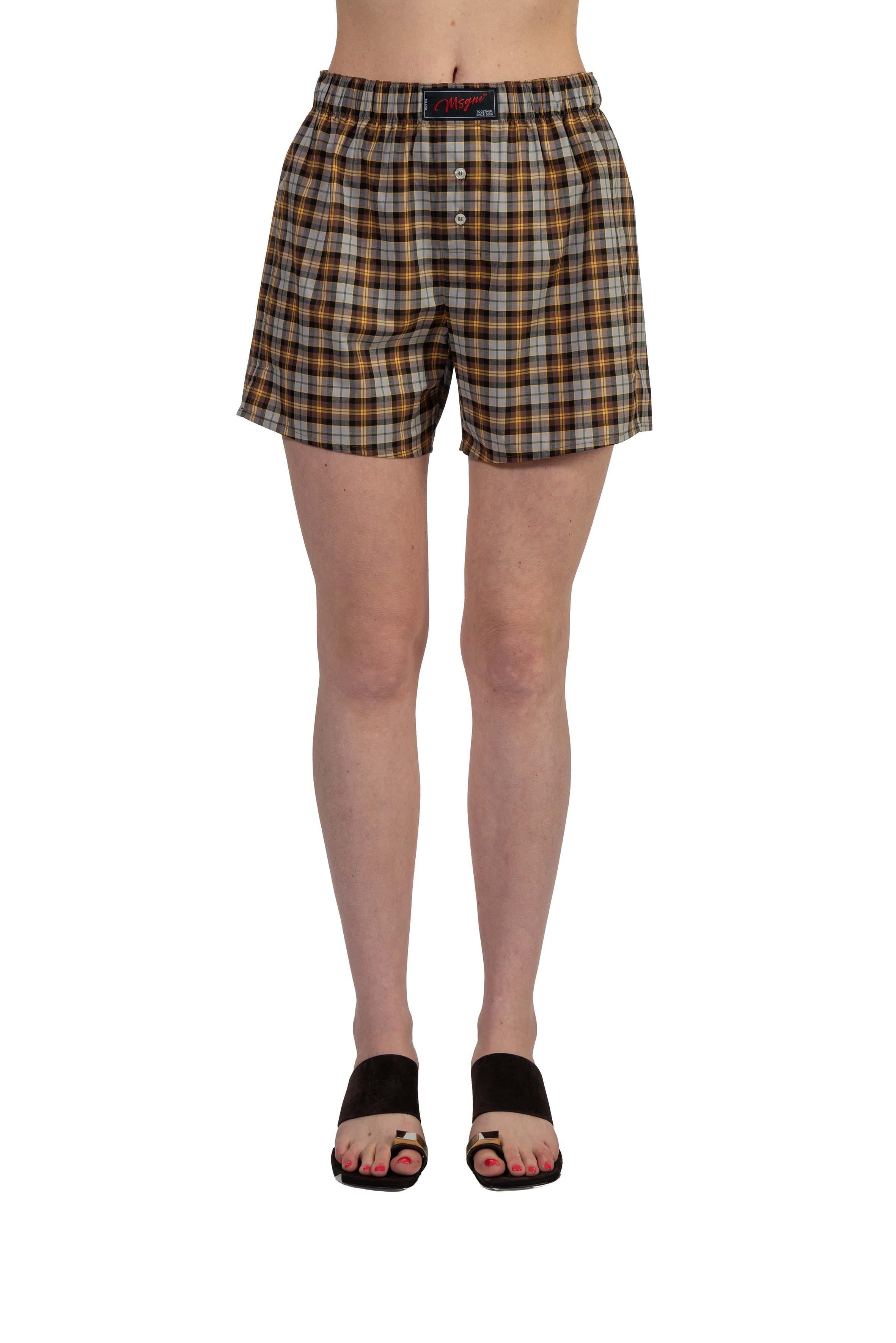 Short a quadri 4042MDI01 BROWN MSGM 
