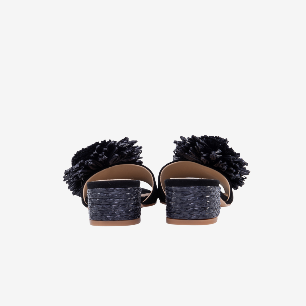 Sabot nero con fiore CHIASA N PALOMA 