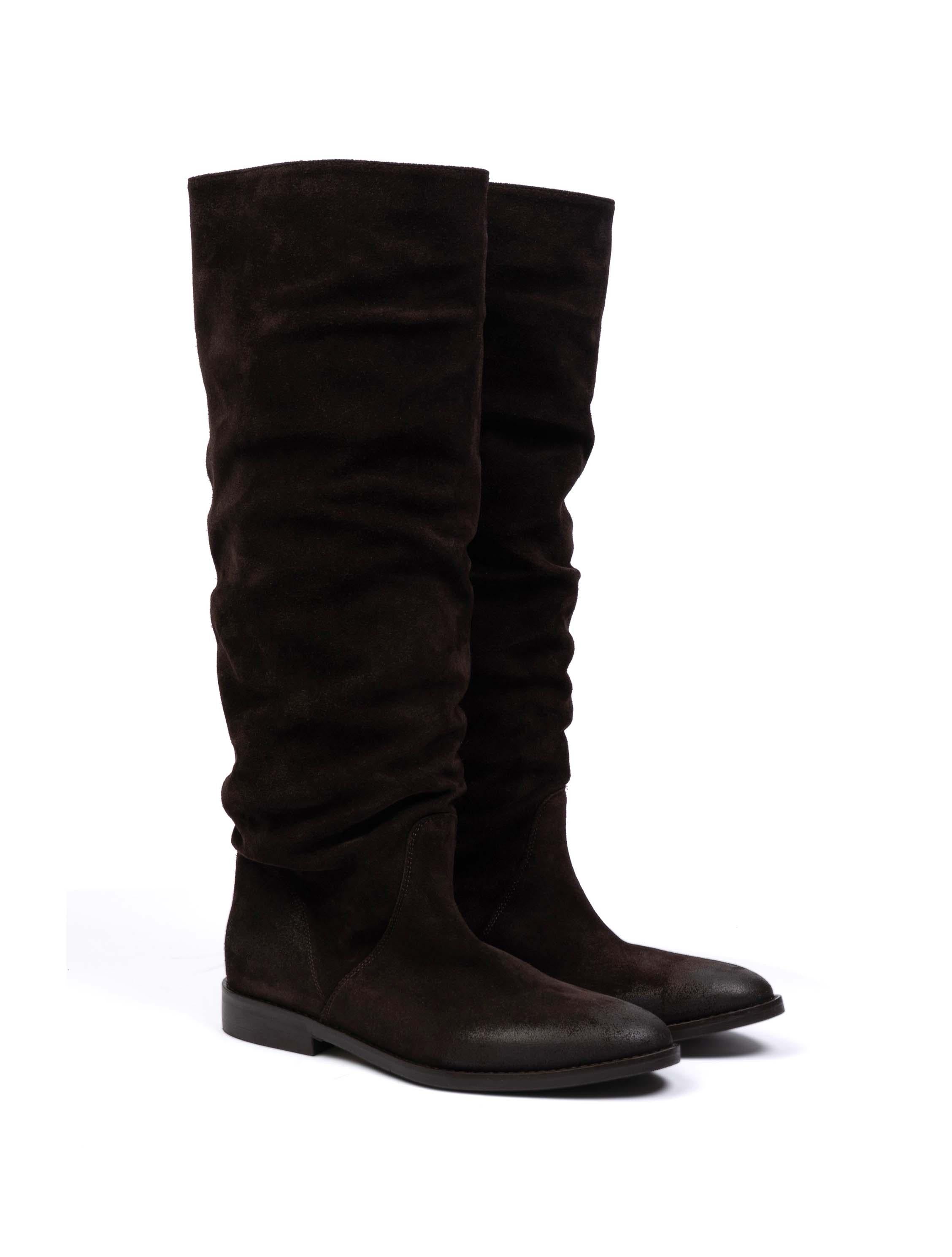 Stivale in camoscio marrone A5729 EBANO STRATEGIA 