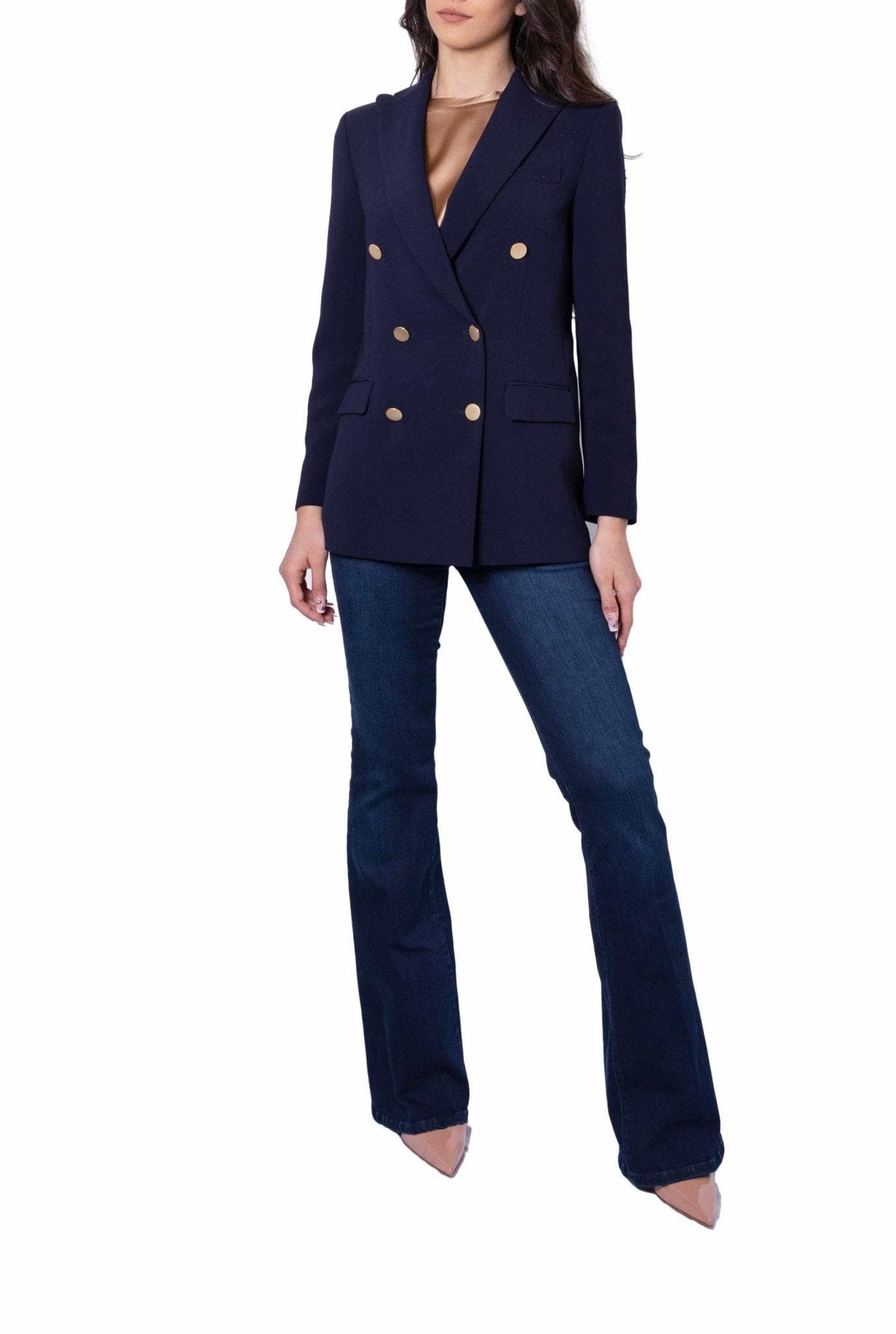 Blazer lungo blu con bottoni oro- Alice Miller -Giorgioquinto