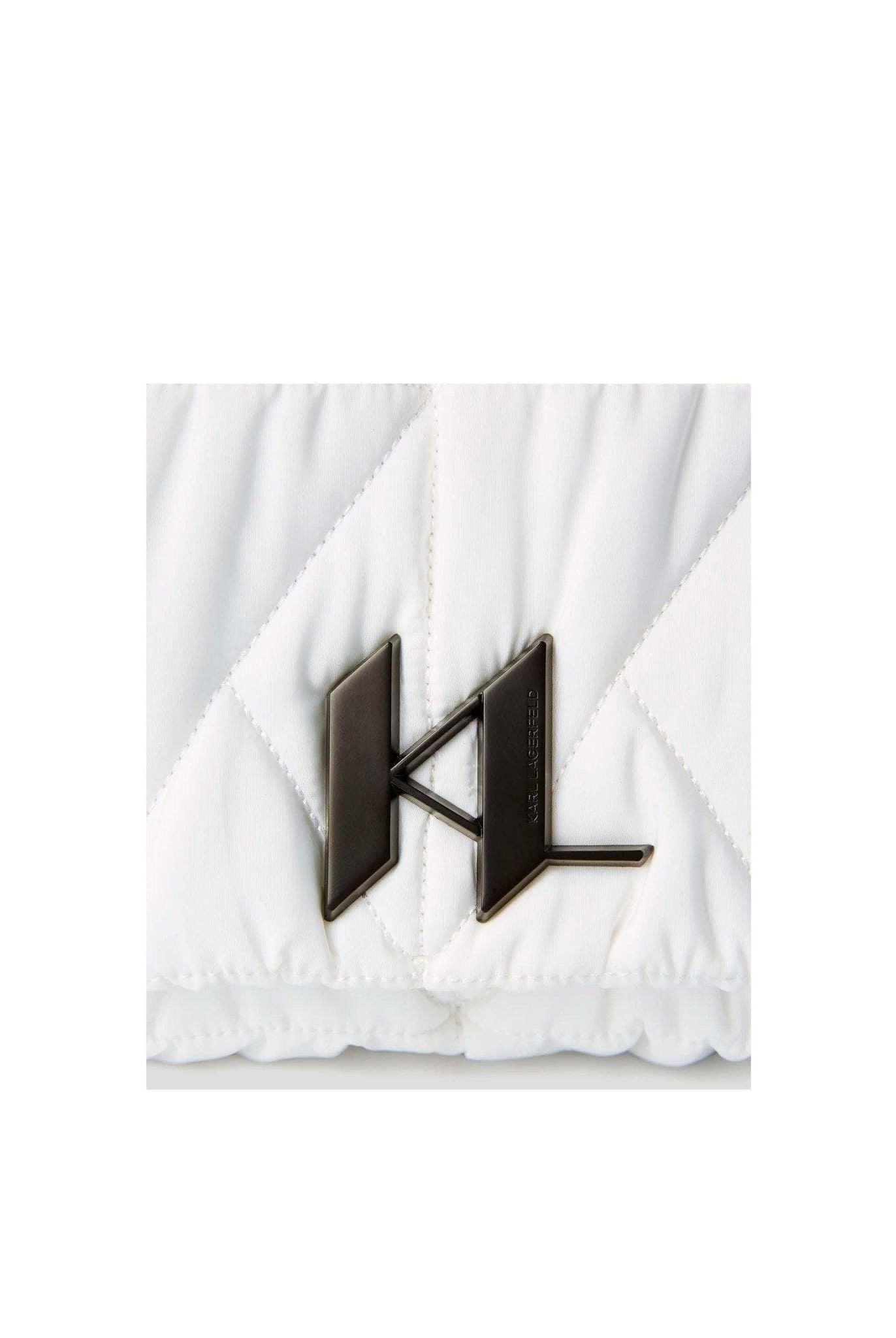 Borsa a spalla in nylon bianca- Karl Lagerfeld -Giorgioquinto