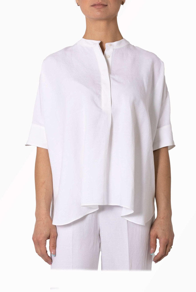 Camicia in misto lino bianca- Alice Miller -Giorgioquinto