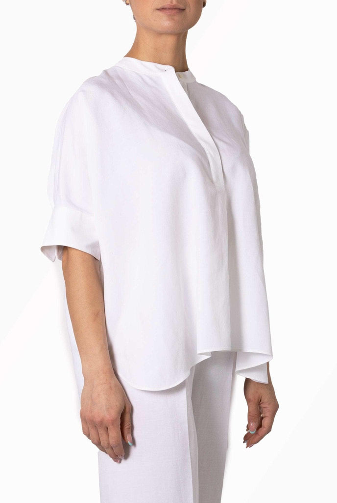 Camicia in misto lino bianca- Alice Miller -Giorgioquinto