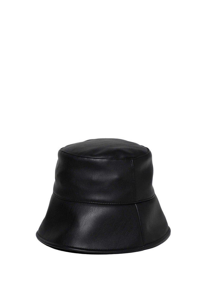 Cappello bucket in ecopelle nero- Liviana Conti -Giorgioquinto