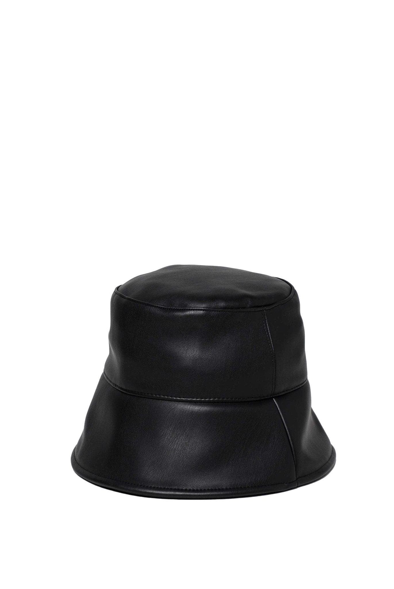 Cappello bucket in ecopelle nero- Liviana Conti -Giorgioquinto