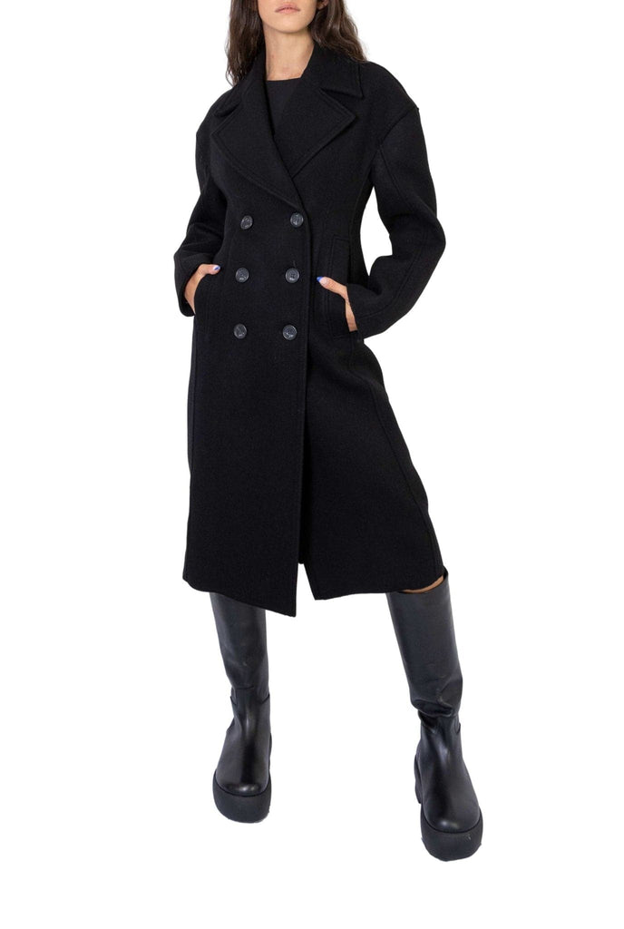 Cappotto doppiopetto sfiancato nero- N°21 -Giorgioquinto