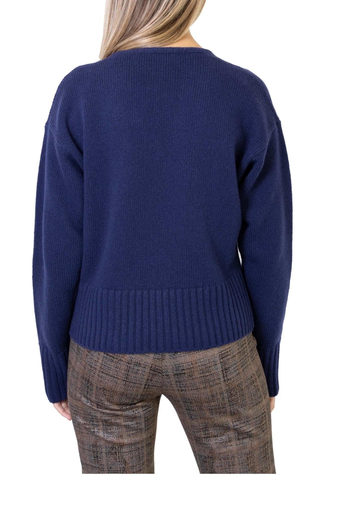 Maglione con scollo a V Louis Vuitton Blu Cotone ref.693962 - Joli