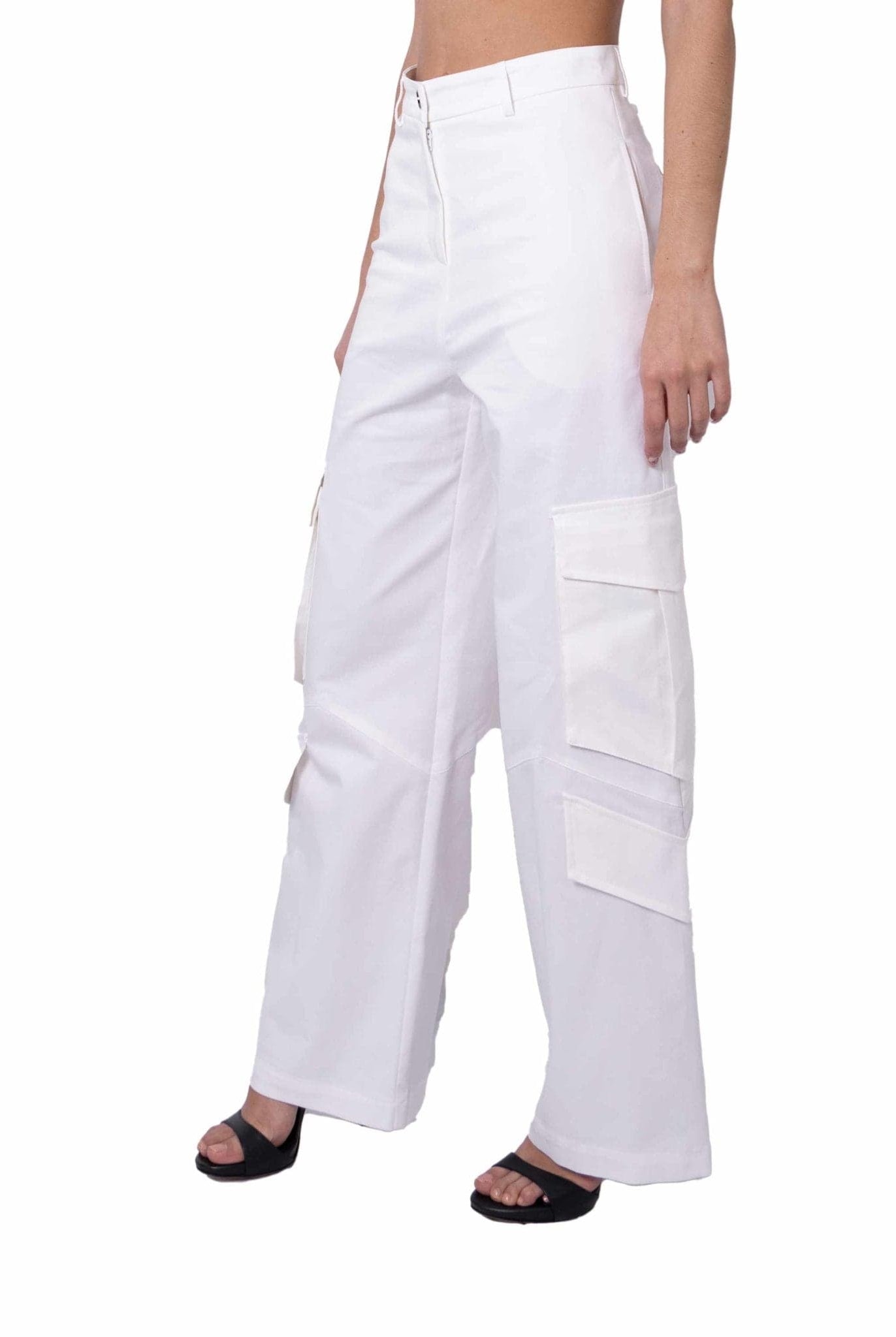 Pantalone cargo in cotone bianco- Alice Miller -Giorgioquinto