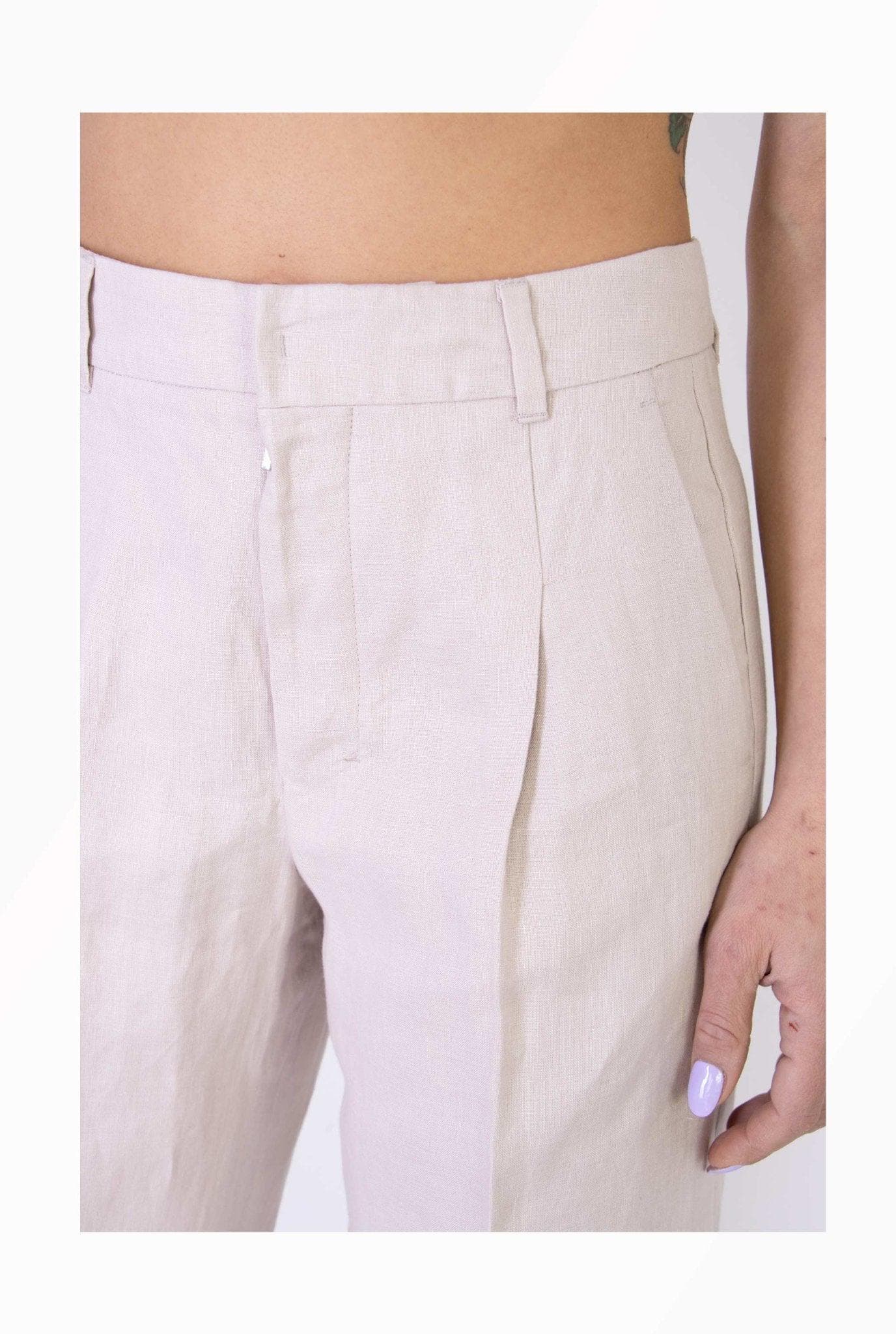 Pantalone in lino con pinces- Max Mara -Giorgioquinto