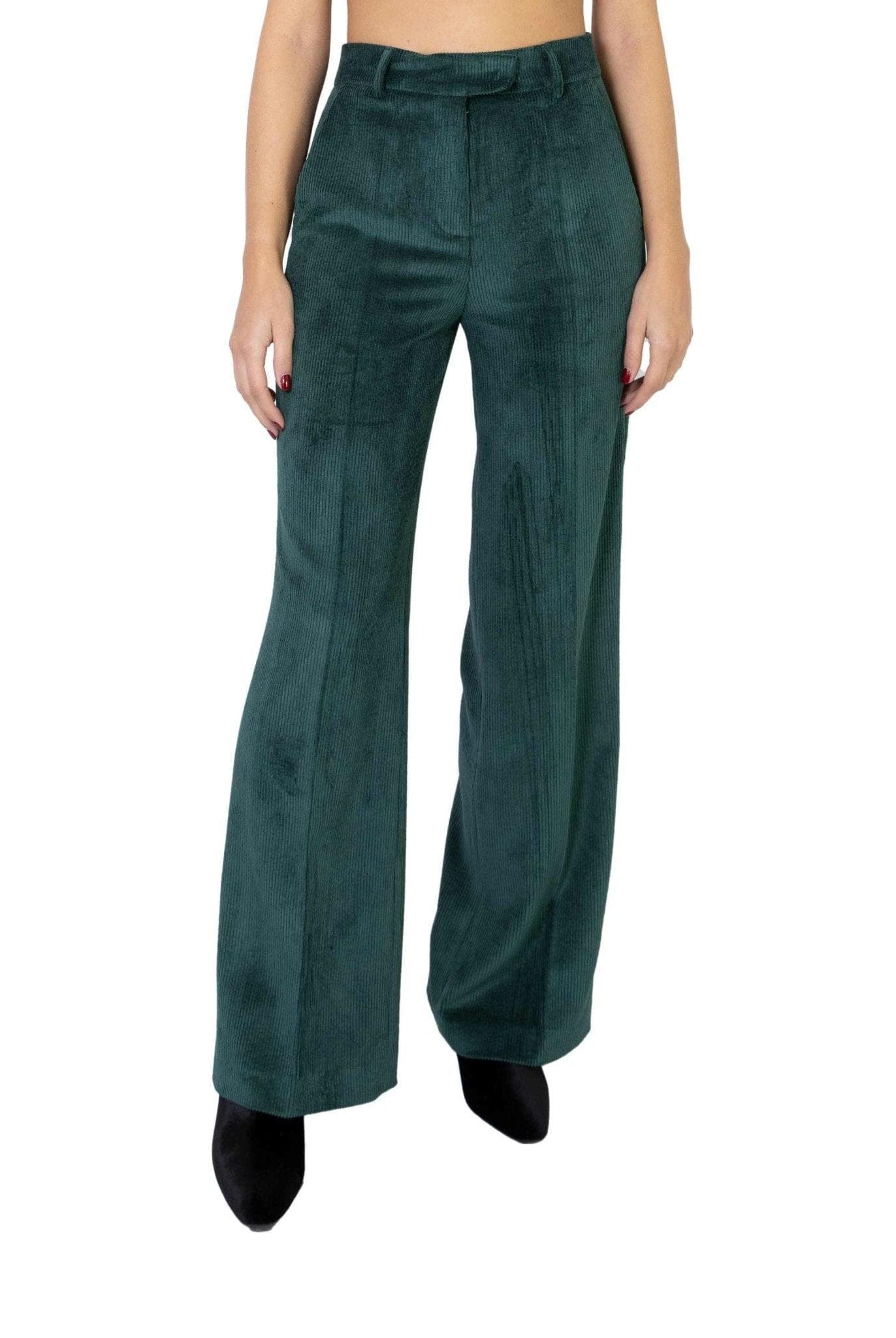Pantalone in velluto verde a coste- Alice Miller -Giorgioquinto
