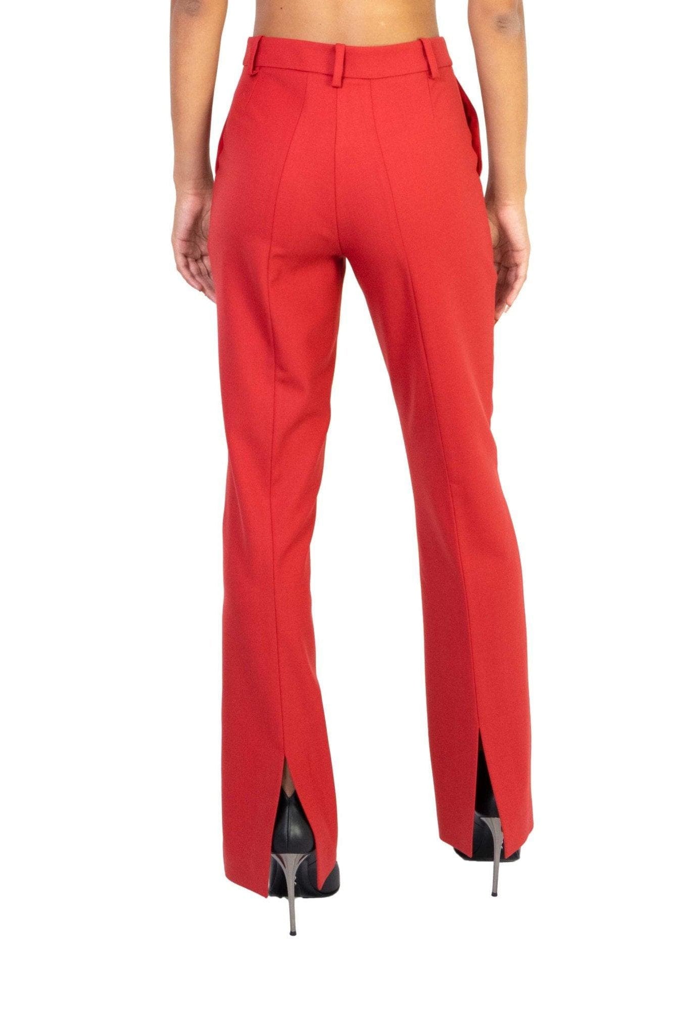 Pantaloni dritti con spacco rossi- Federica Tosi -Giorgioquinto