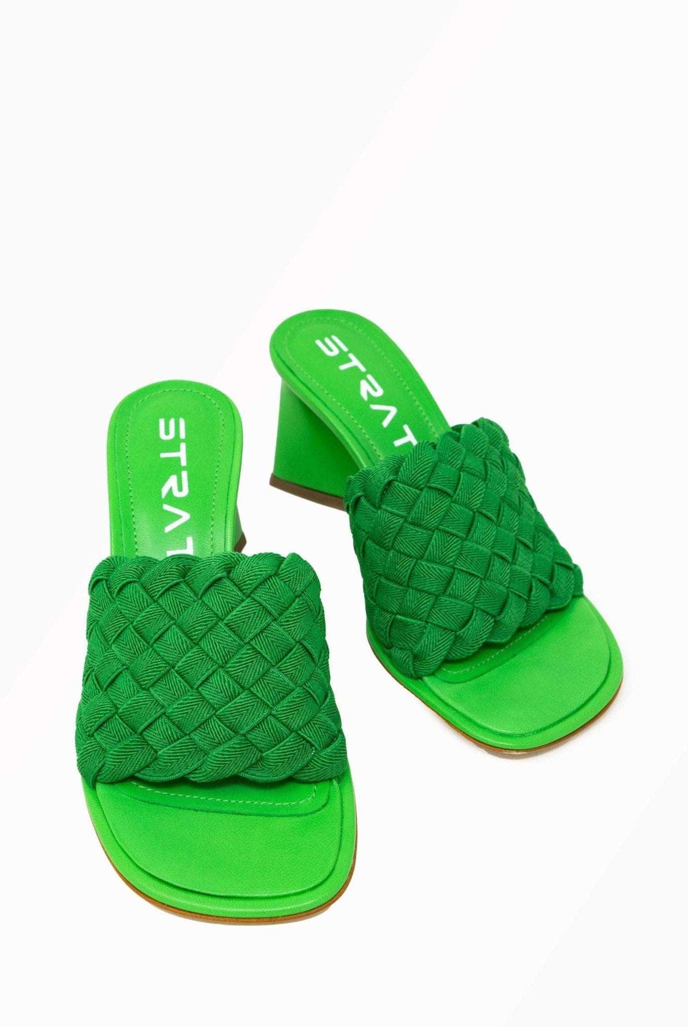Sandalo con fascia intrecciata verde- Strategia -Giorgioquinto