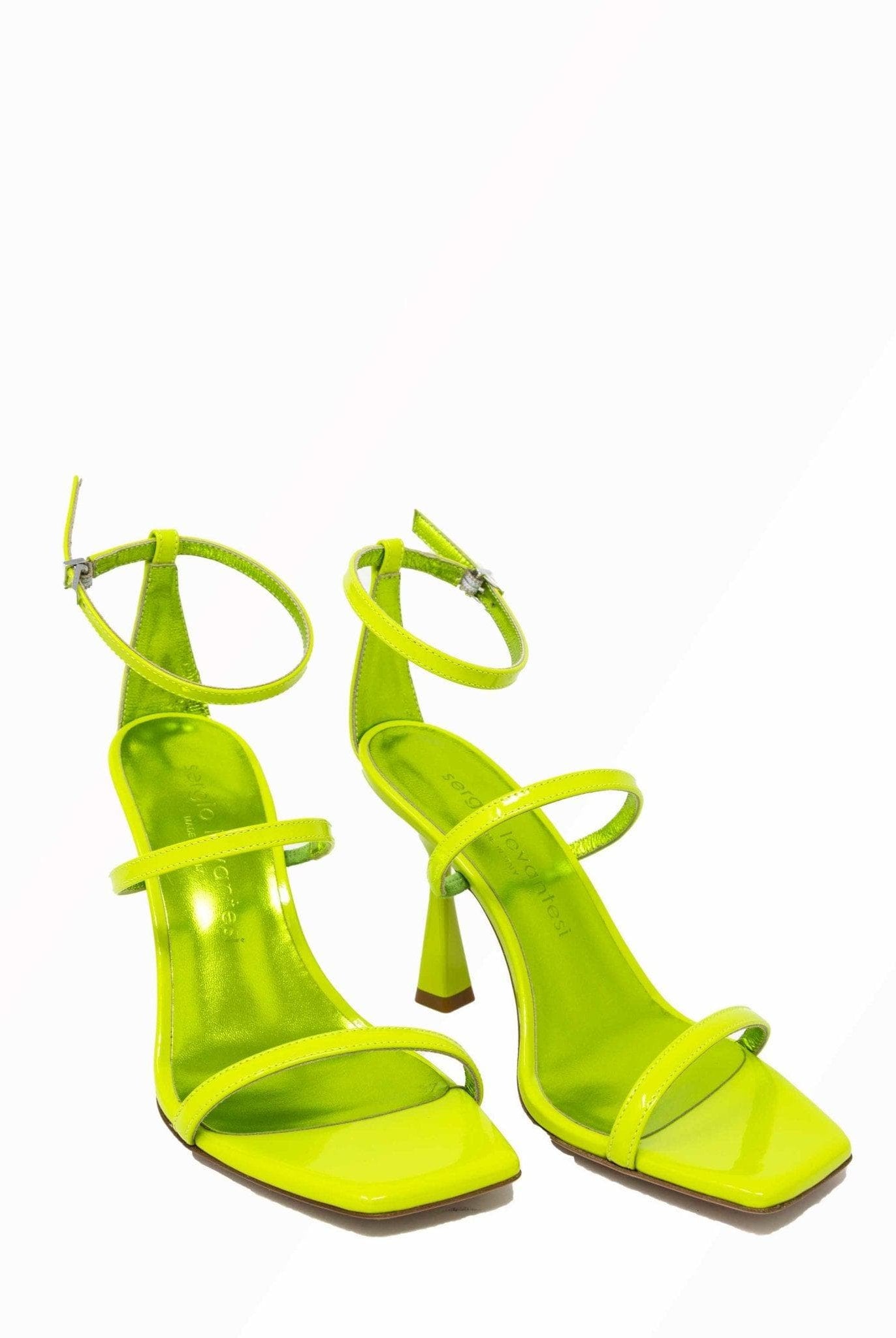 Sandalo in vernice verde- Sergio Levantesi -Giorgioquinto