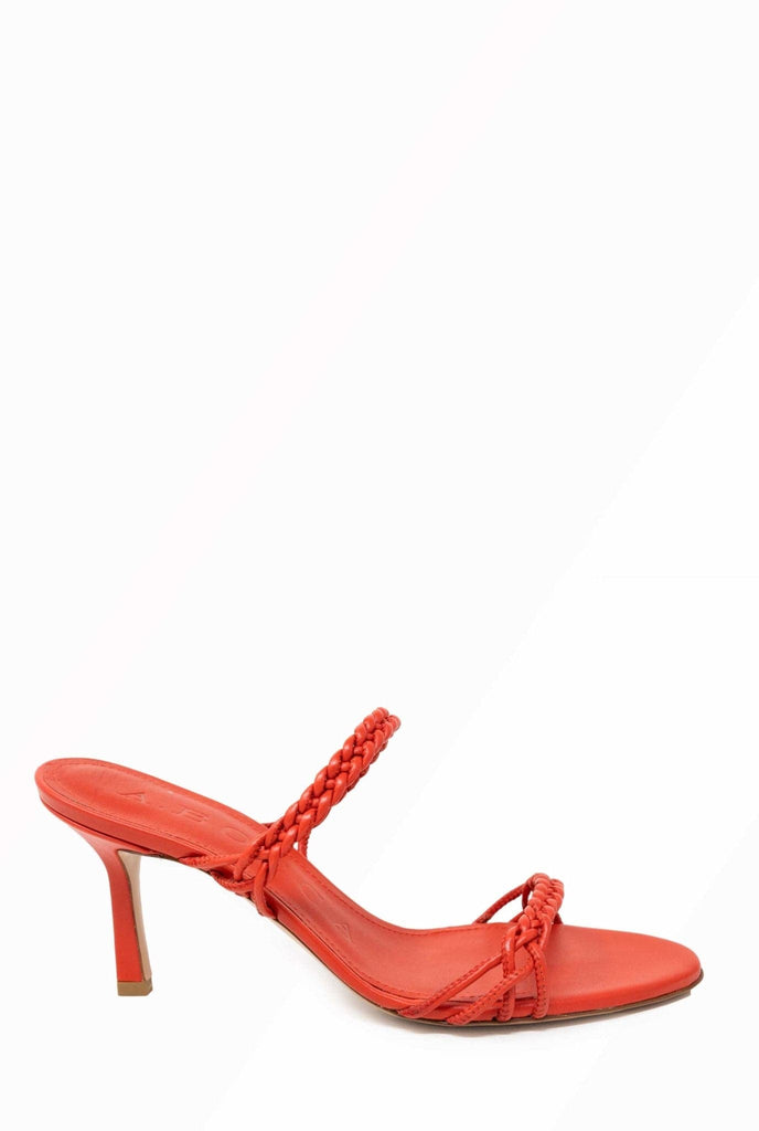 Sandalo rosso con fascette intrecciate- Alfredo Bocca -Giorgioquinto