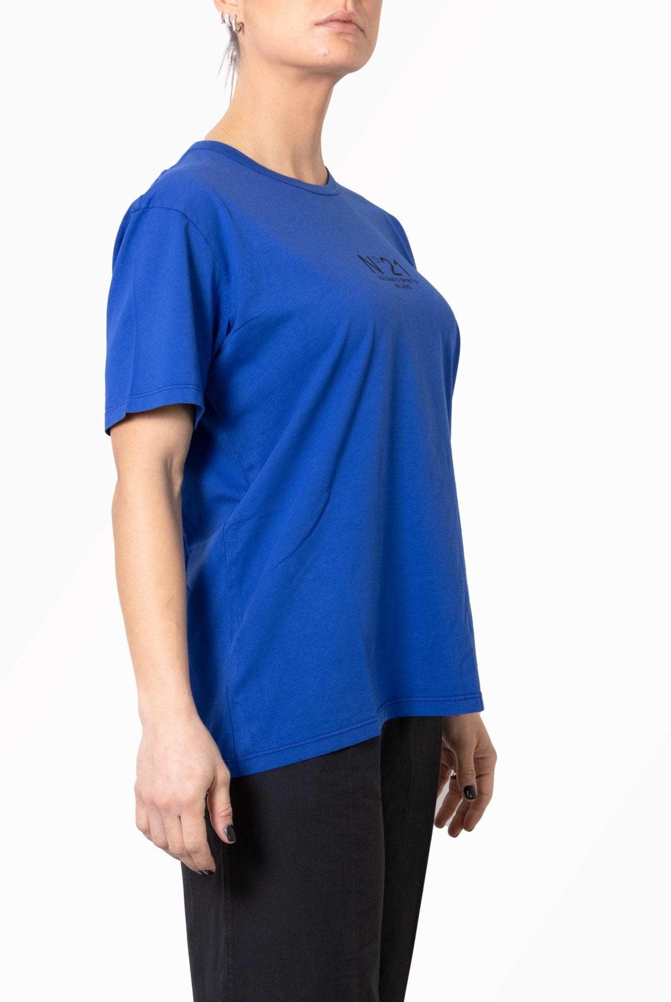 T-Shirt bluette con logo- N°21 -Giorgioquinto