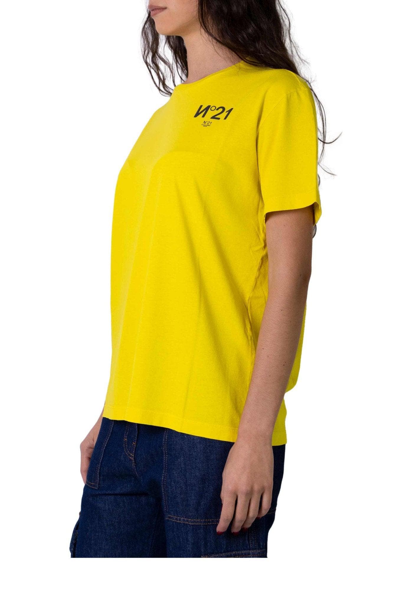 T-shirt gialla con logo- N°21 -Giorgioquinto