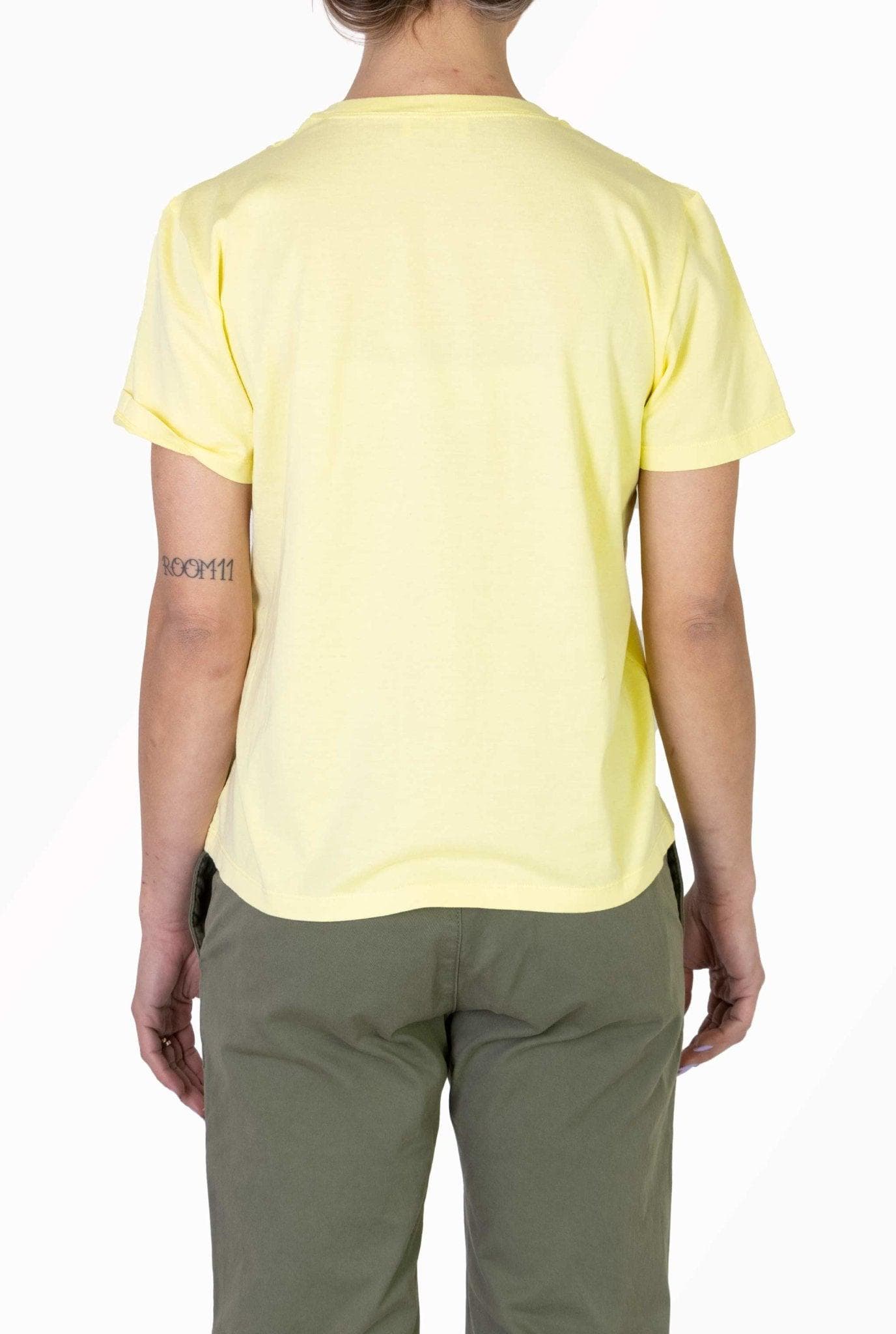 T-shirt gialla con logo REDV- Red Valentino -Giorgioquinto